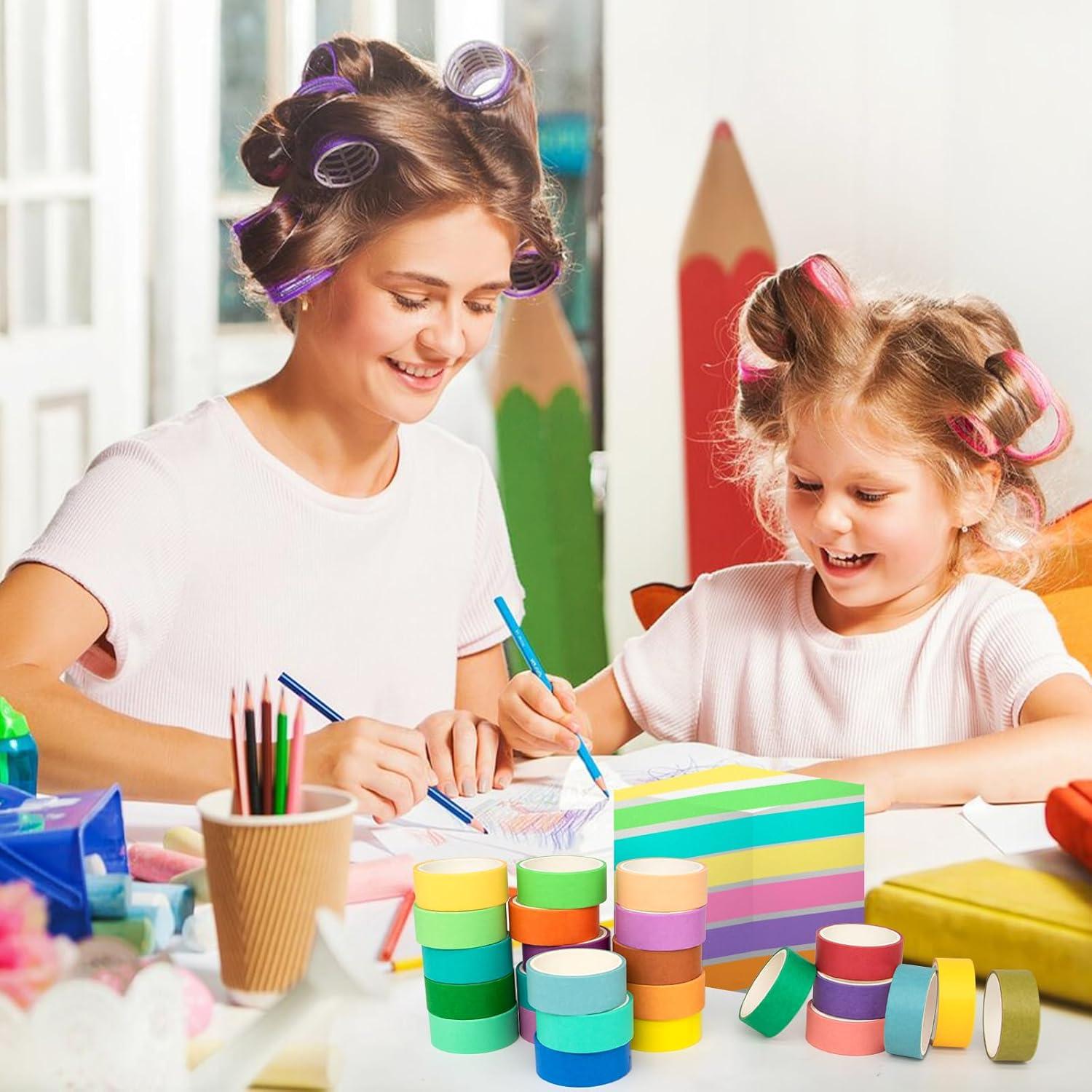 Set de 60 Rollos de Cinta Washi WAPETASHI 15mm Arcoíris