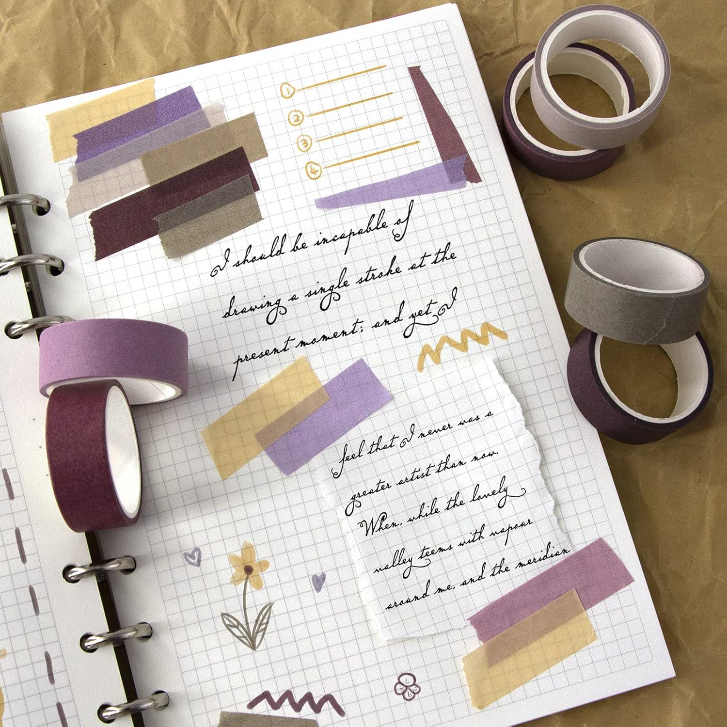 Juego de 20 Rollos de Cinta Washi MOOKER 15mm para Manualidades