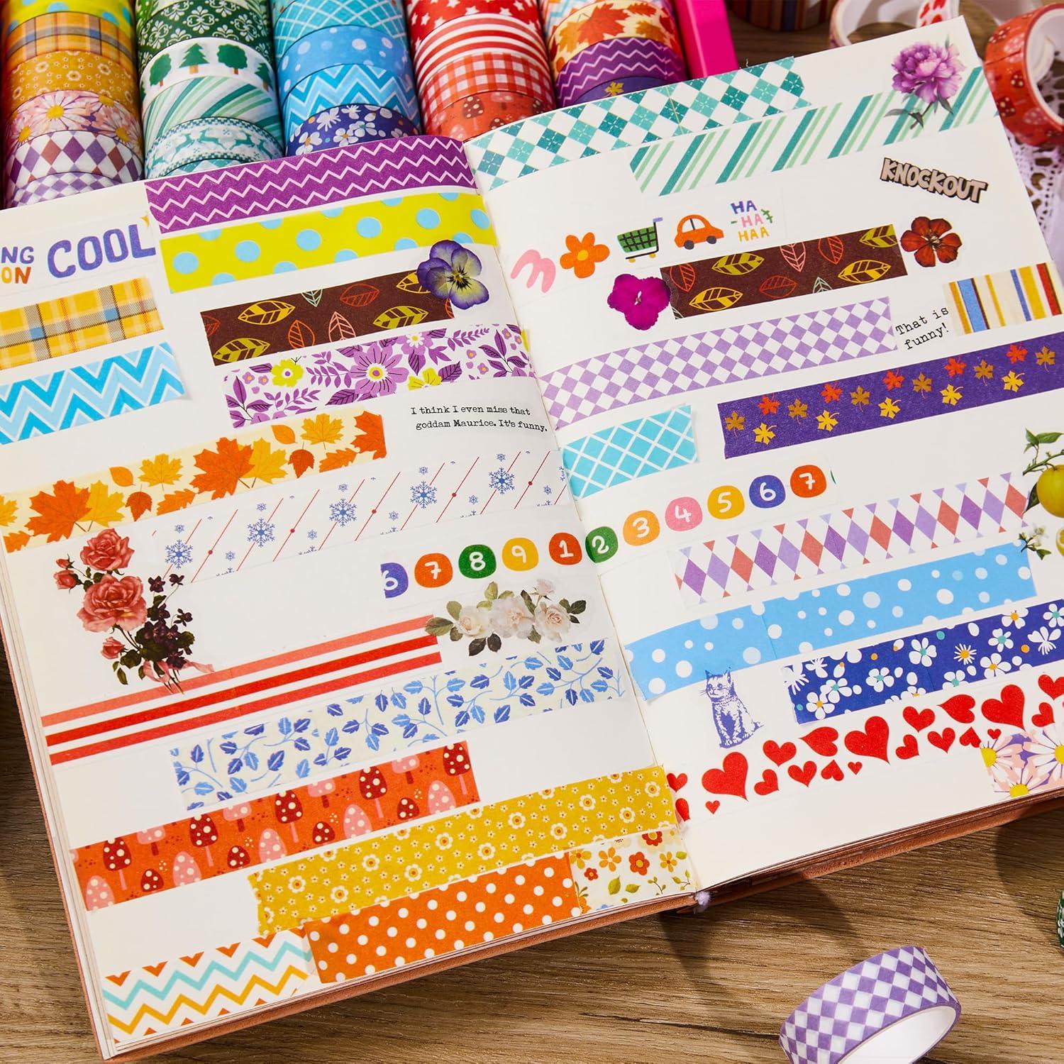 Set de Cinta Washi Emmoolife 50 Rollos 15mm Decorativa