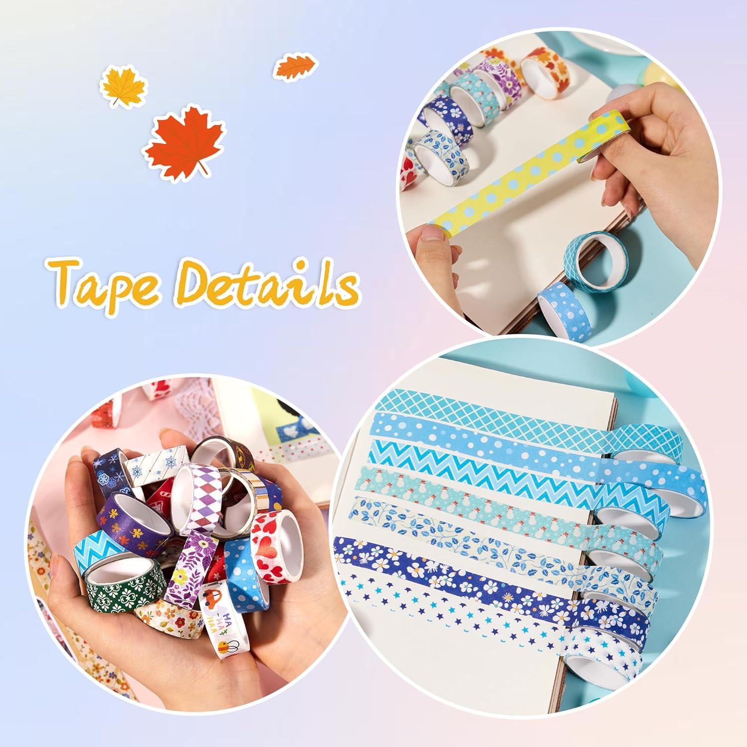 Set de Cinta Washi Emmoolife 50 Rollos 15mm Decorativa