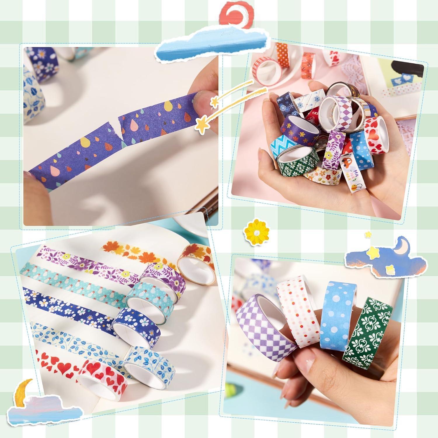 Set de Cinta Washi Emmoolife 50 Rollos 15mm Decorativa