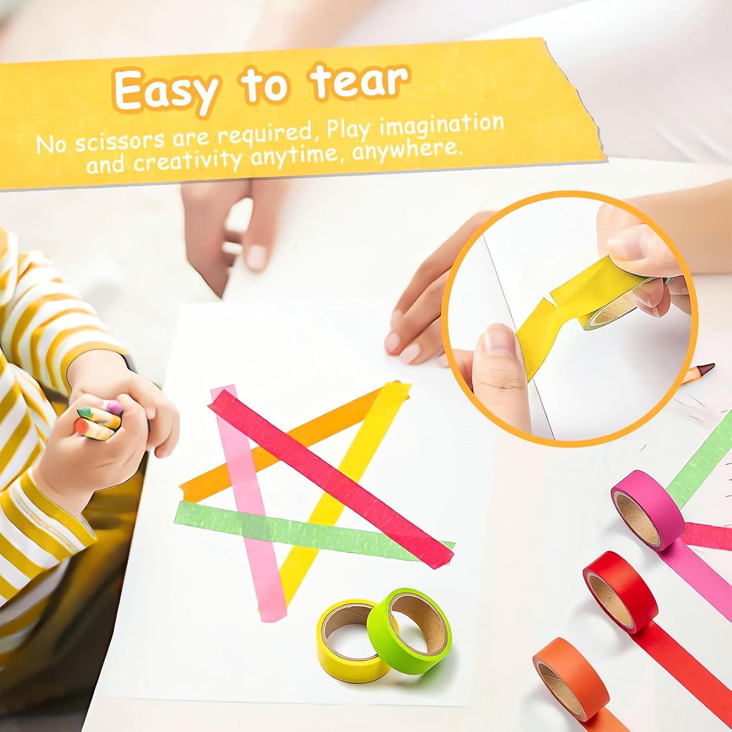 Cinta Washi Colorida Piokio 10 Rollos 164 Pies para Manualidades