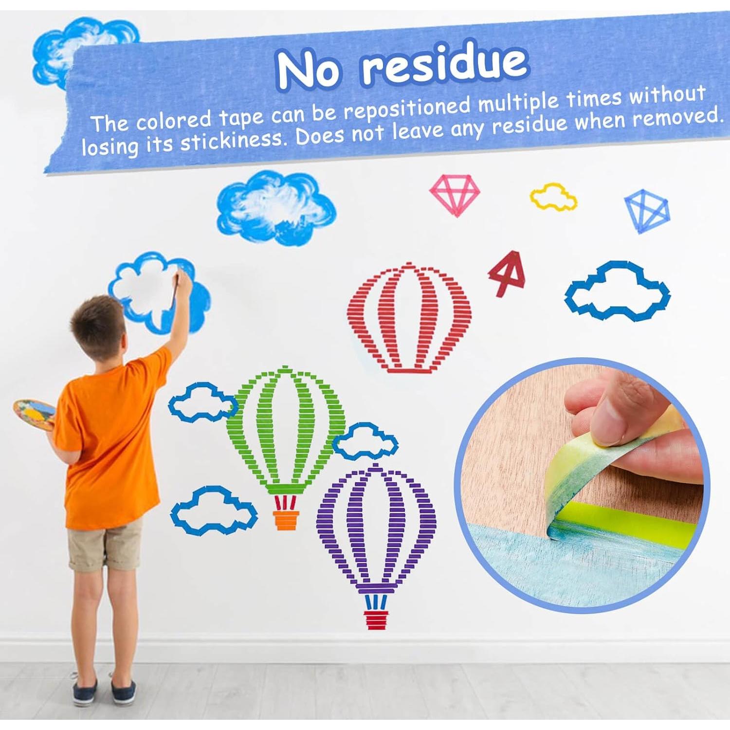 Cinta Washi Colorida Piokio 10 Rollos 164 Pies para Manualidades