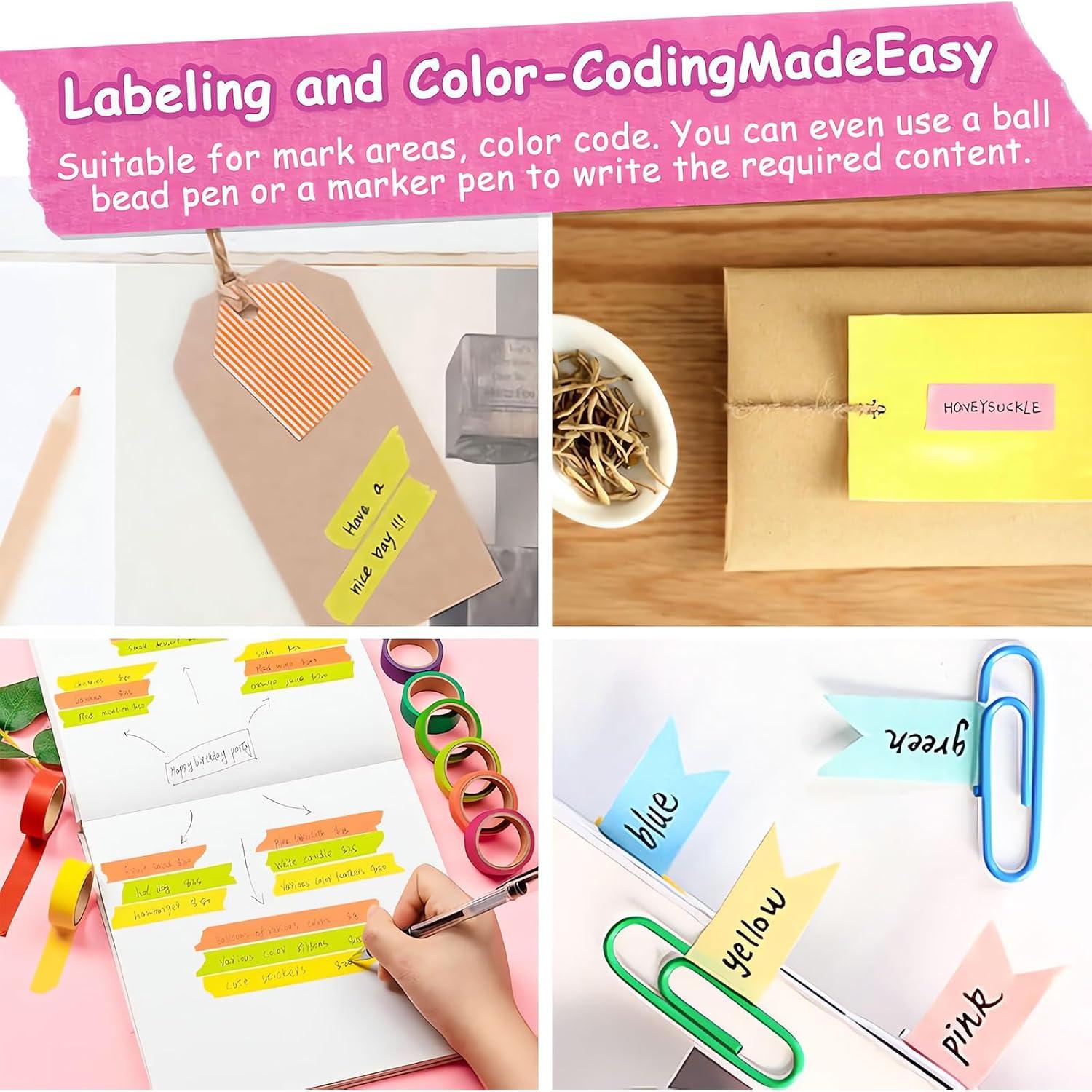 Cinta Washi Colorida Piokio 10 Rollos 164 Pies para Manualidades