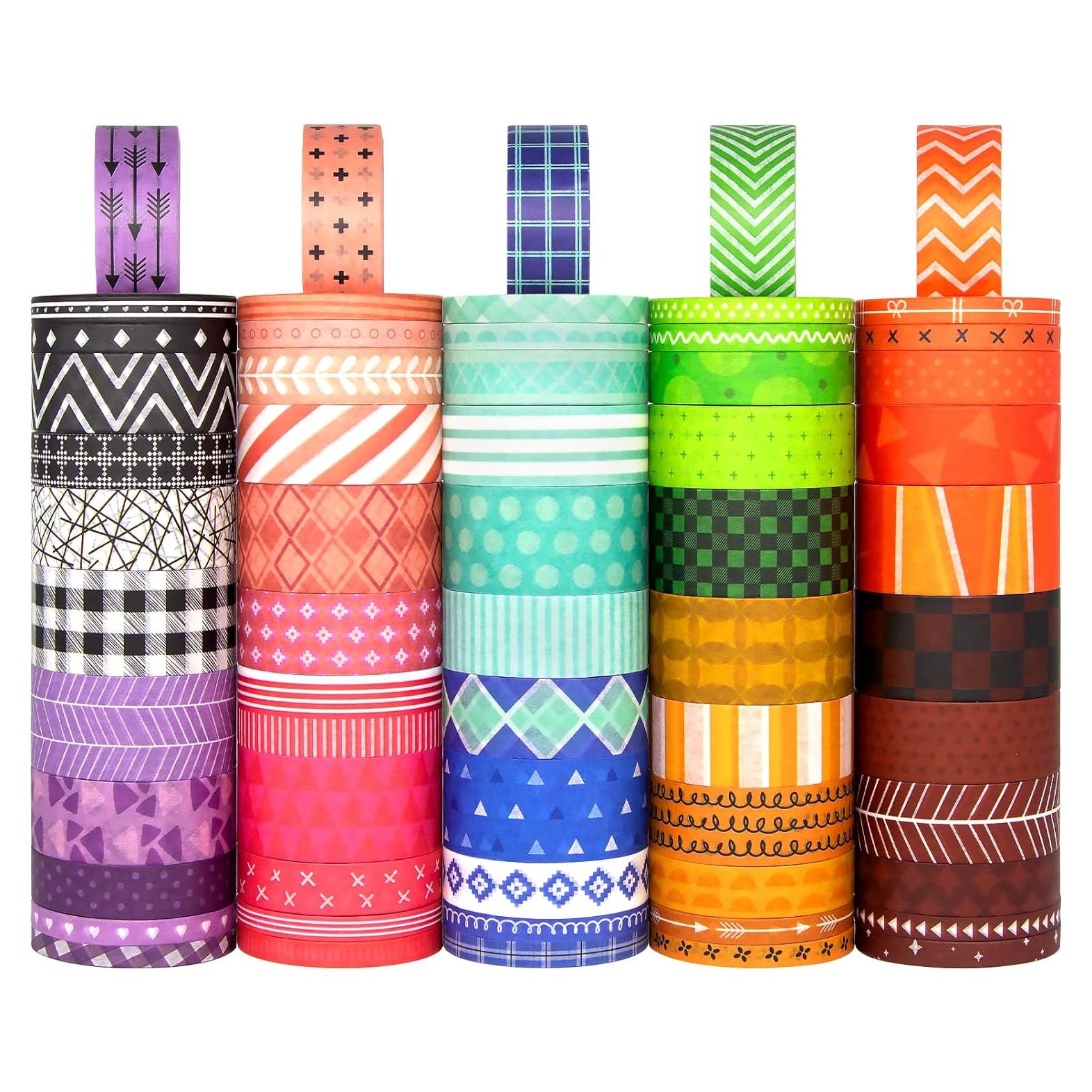 Juego de 60 Rollos de Cinta Washi KOVANO - Decorativa 300m