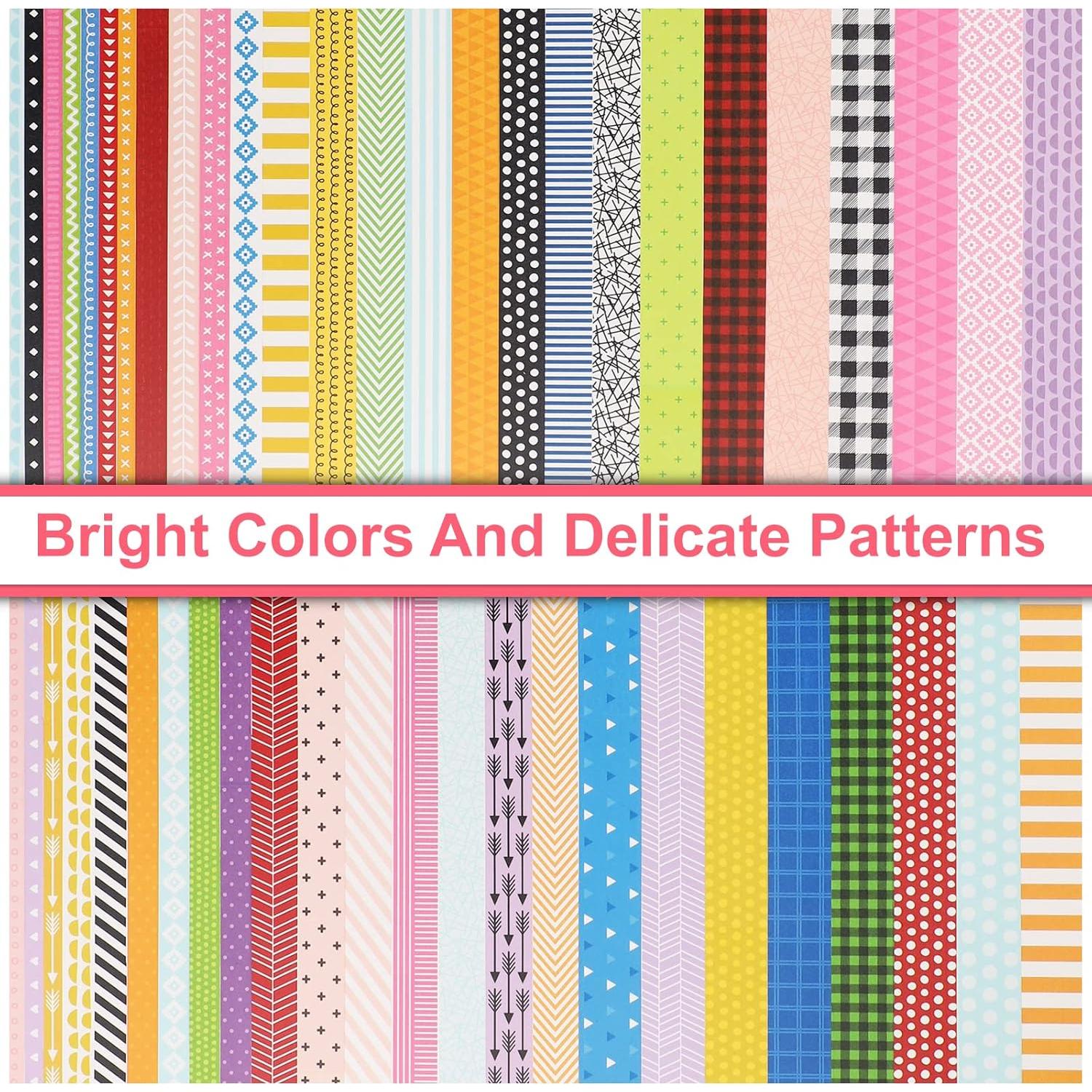 Juego de 50 Rollos de Cinta Washi KSS - 250yd, 4 Anchos