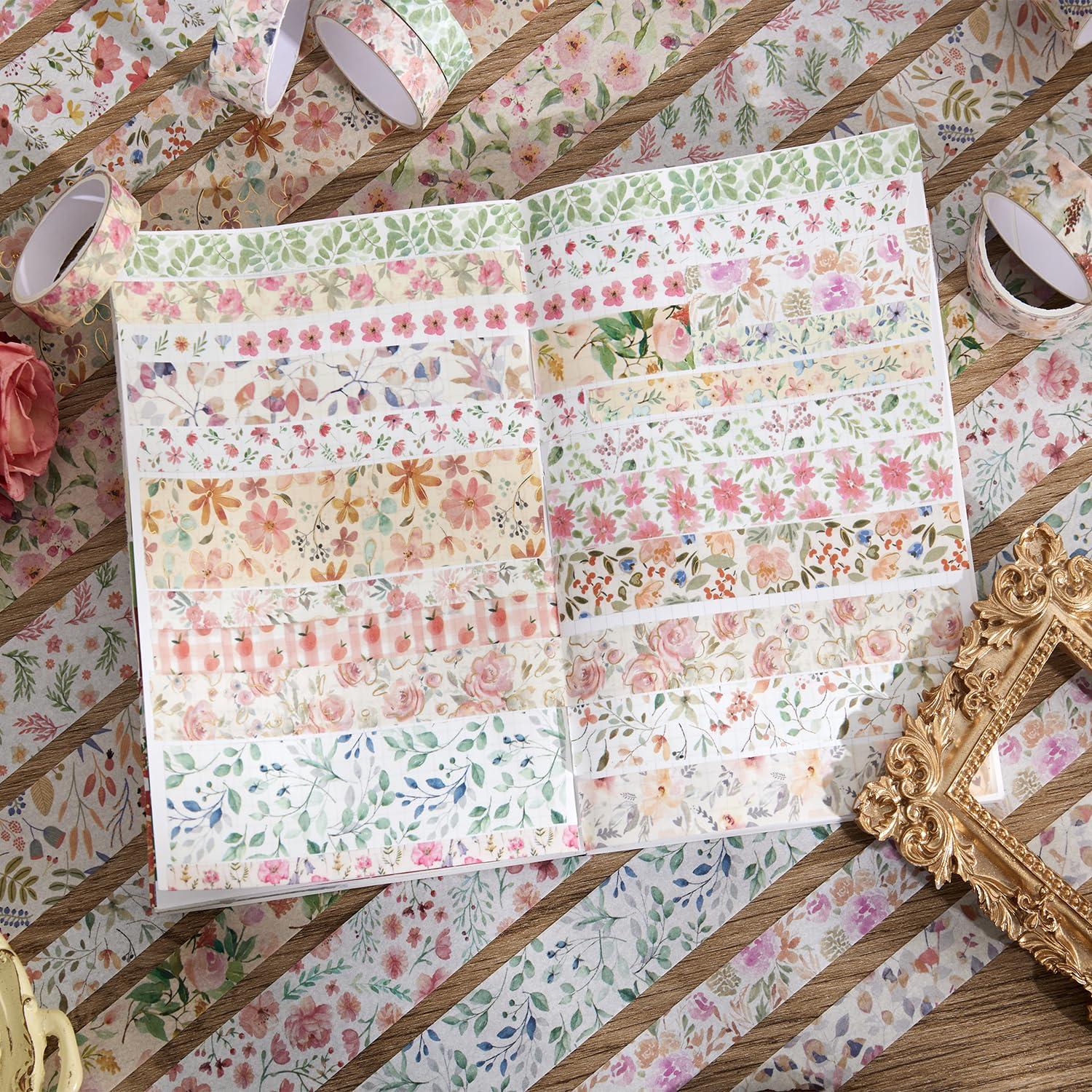 Conjunto de 32 Rollos de Cinta Washi Floral PAGEMORE 2m