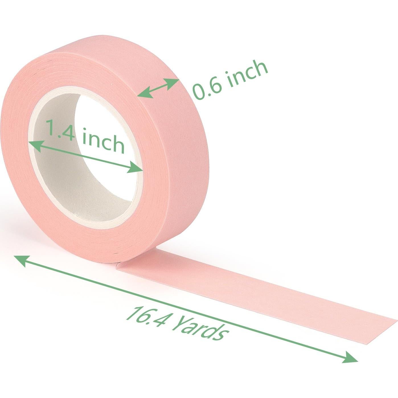 Cinta Washi de Colores Pastel Hutou 8 Rollos 1.27 cm