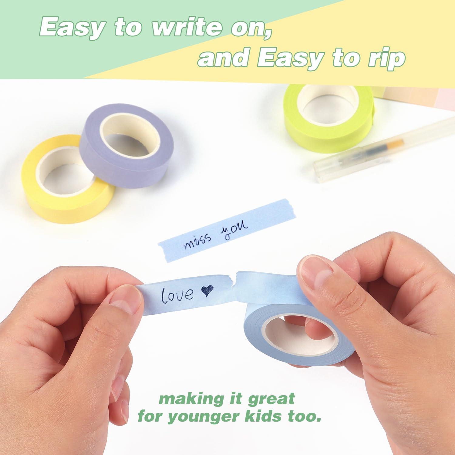 Cinta Washi de Colores Pastel Hutou 8 Rollos 1.27 cm