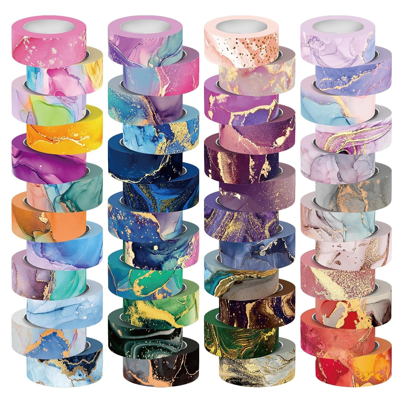 Juego de 48 Rollos de Cinta Washi MOOKER - Cinta Decorativa 15mm