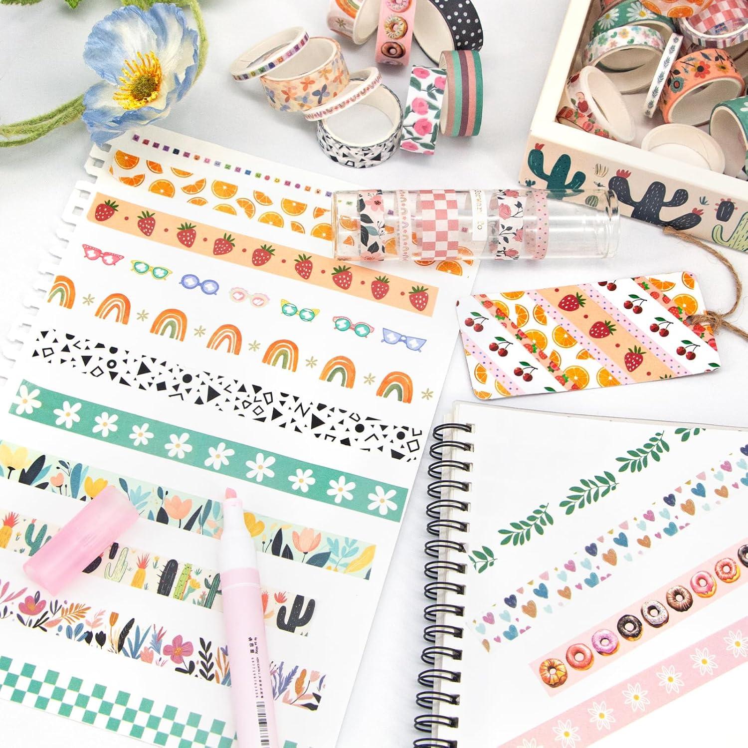 55 Rollos de Cinta Washi MOOKER Bohemia Decorativa 15mm