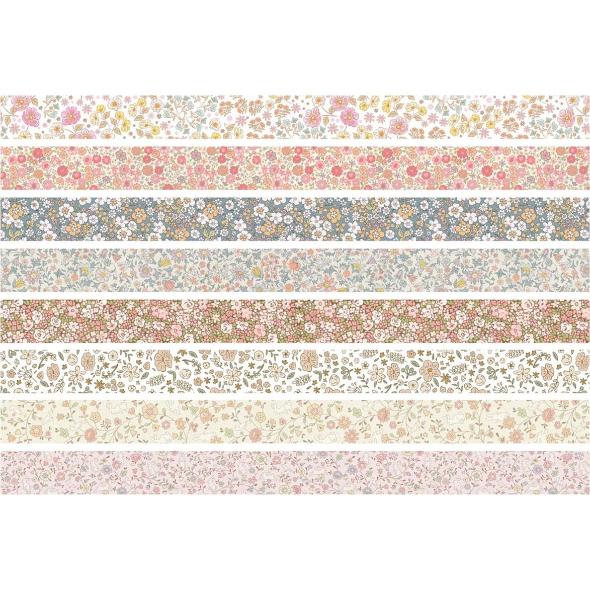 Conjunto de Cinta Washi Vintage YUBX 8 Rollos 10mm Flores