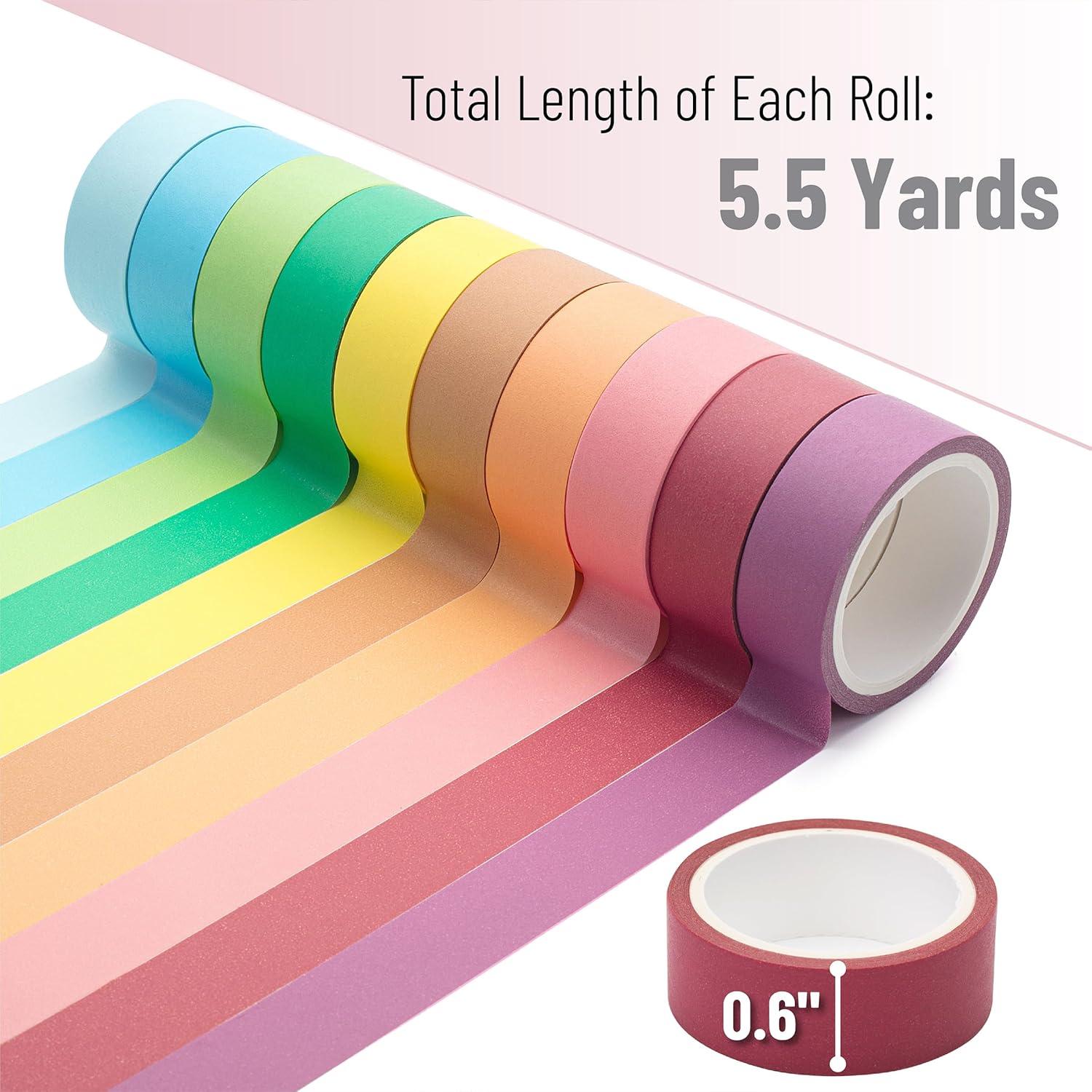 Juego de Cinta Washi Mr. Pen - 10 Piezas 1.52 cm Colores