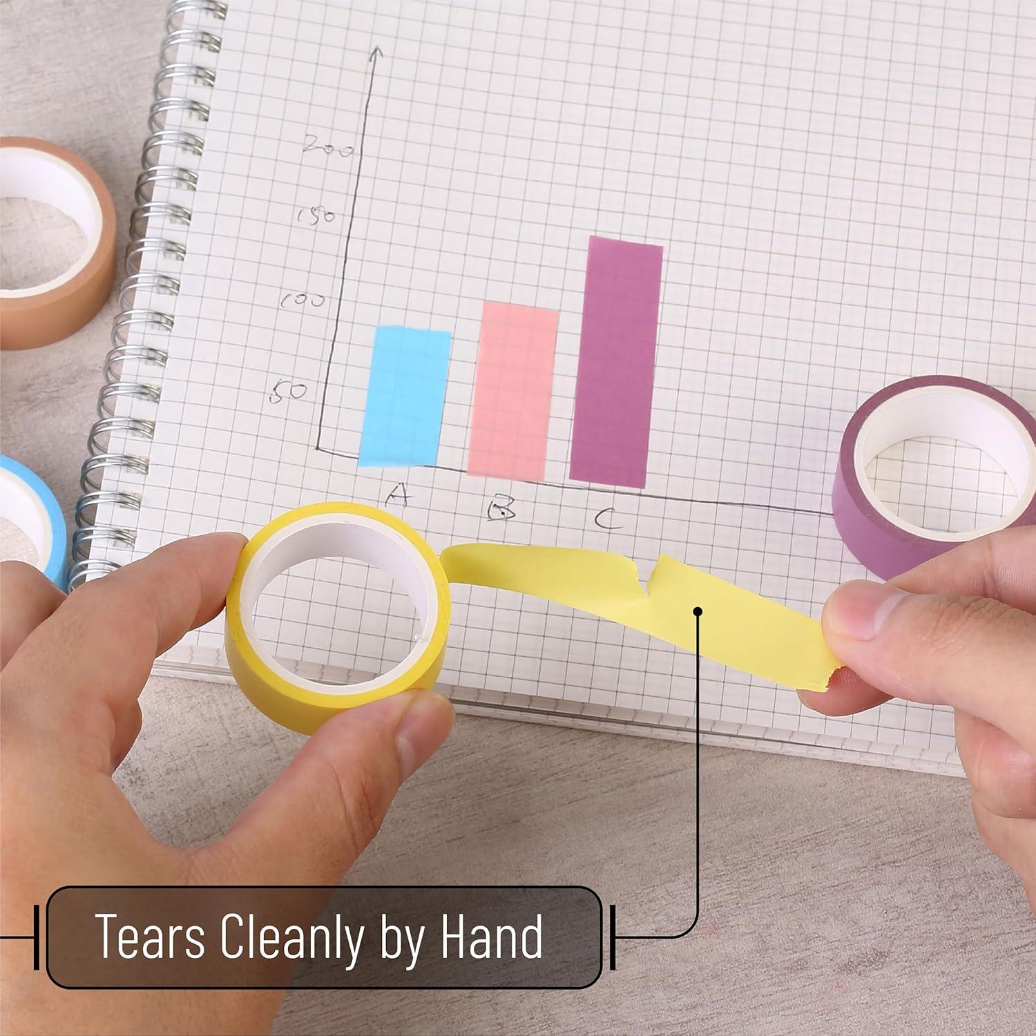 Juego de Cinta Washi Mr. Pen - 10 Piezas 1.52 cm Colores