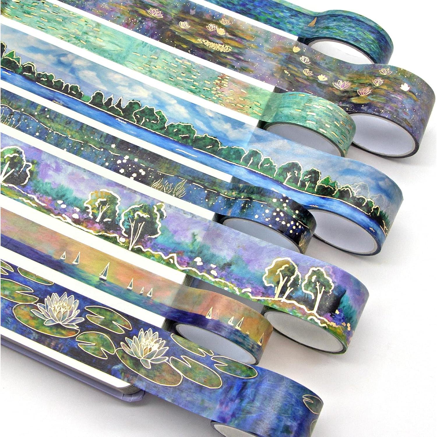 27 Rollos de Cinta Washi Vintage Monet - Decorativas 25mm y 15mm