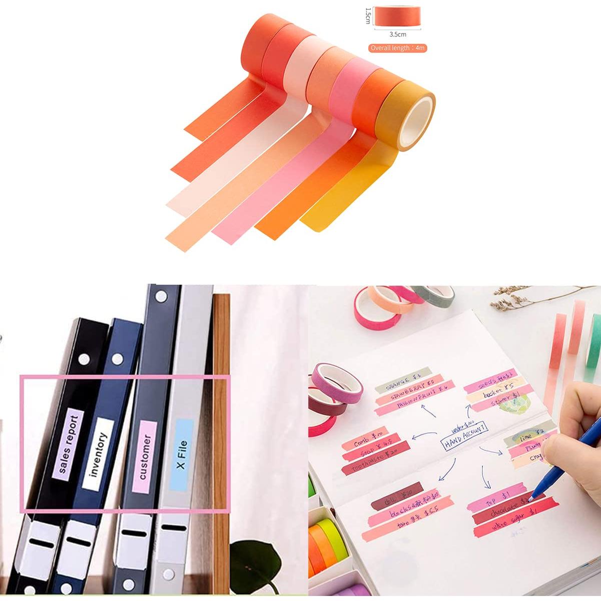 Juego de 60 Rollos de Cinta Washi Emmoolife 15mm x 3m Multicolor