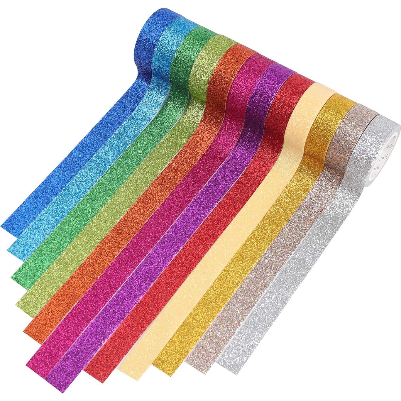 Set de Cinta Washi DIY Tesuivra - 12 Rollos Brillantes 15mm x 3m