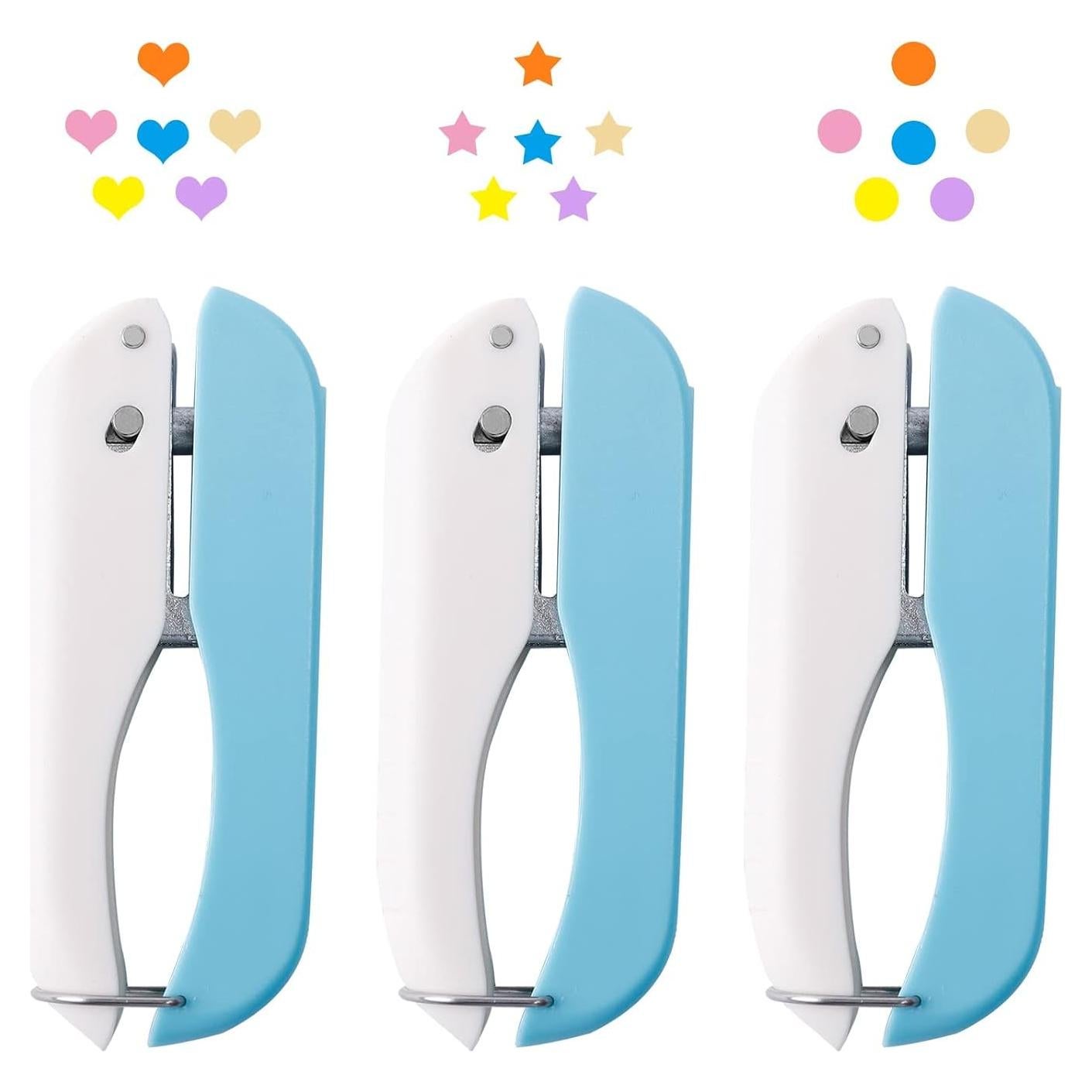 Perforadora de Papel UCEC - 3 Troqueles Estrella, Corazón, Círculo