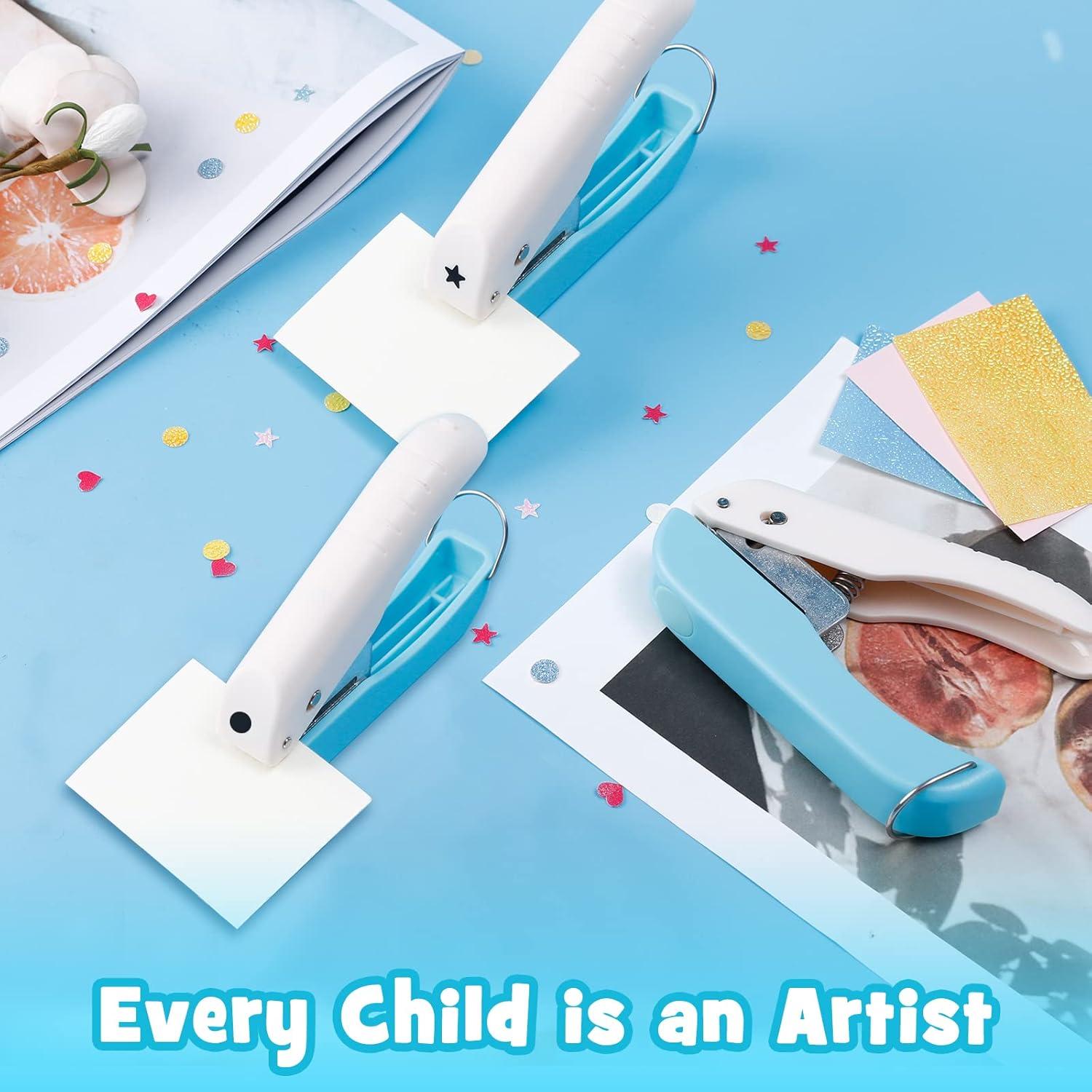 Perforadora de Papel UCEC - 3 Troqueles Estrella, Corazón, Círculo