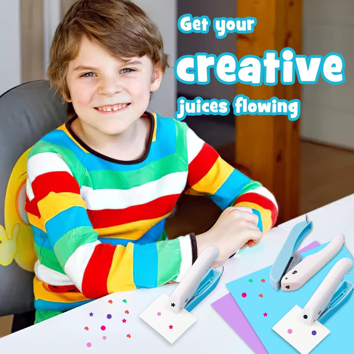 Perforadora de Papel UCEC - 3 Troqueles Estrella, Corazón, Círculo