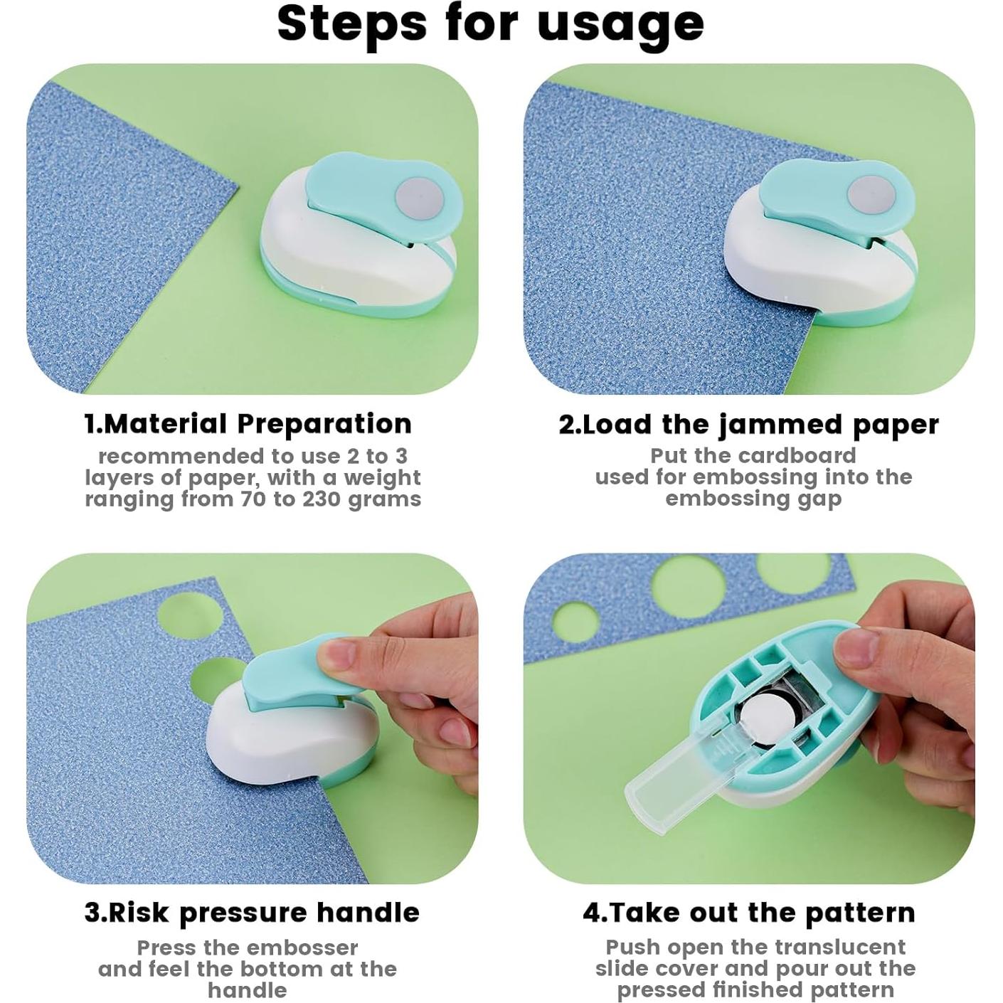 Juego de 3 Perforadoras Circulares LOVEINUSA - 1, 1.6 y 0.8 cm