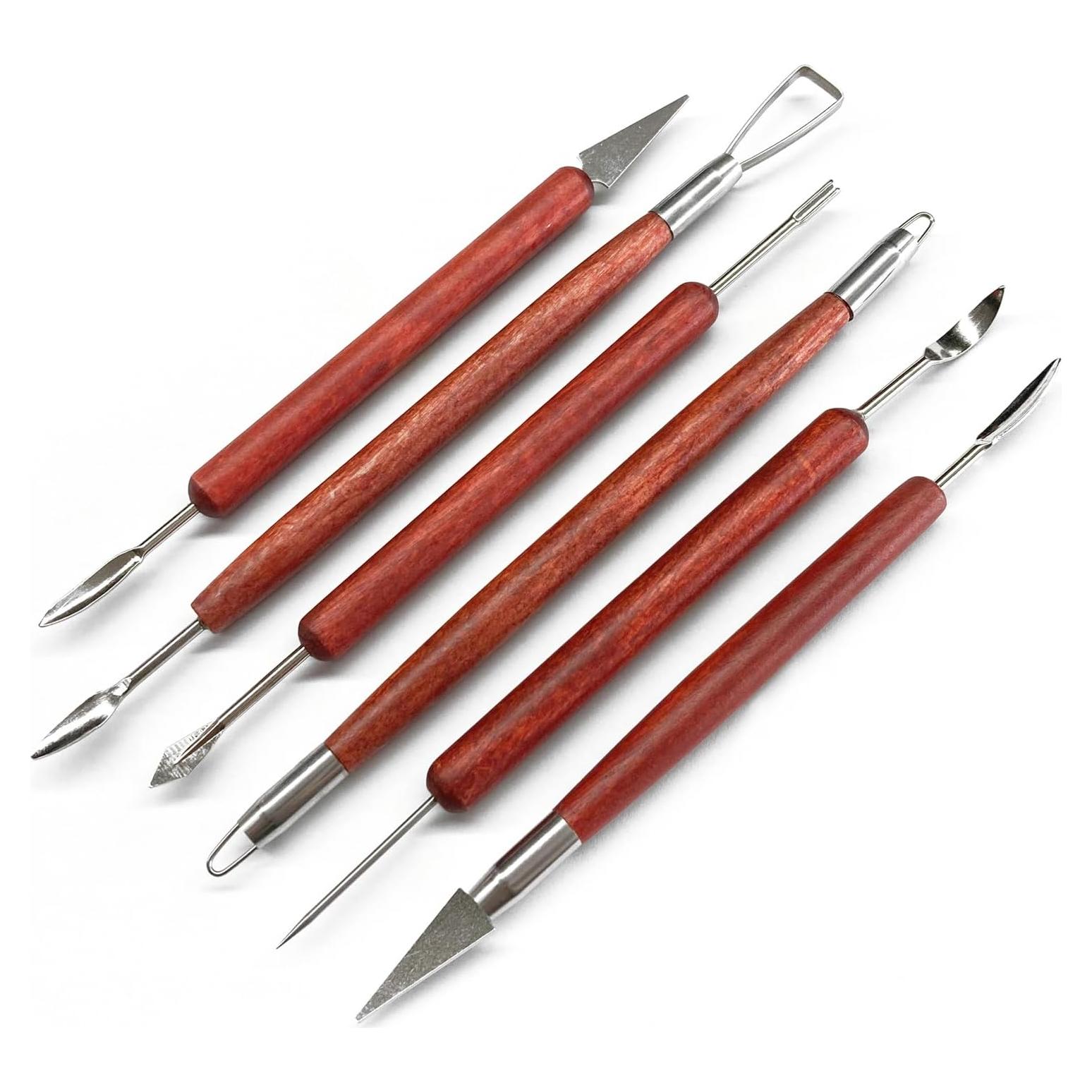 Herramientas de Escultura en Arcilla HANWER 6 Piezas Acero Inoxidable