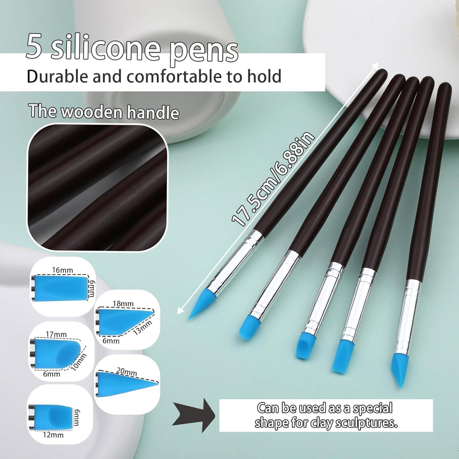 Kit de Herramientas de Esculpido de Silicona Zlulary 15 Piezas