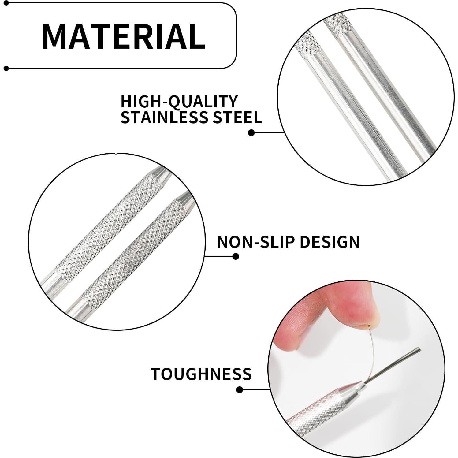 Juego de 2 herramientas de aguja HSYMQ para arcilla