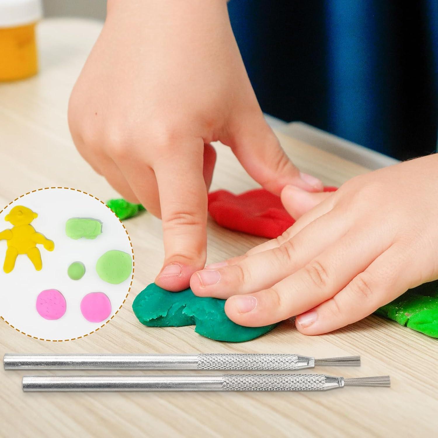 Juego de 2 herramientas de aguja HSYMQ para arcilla