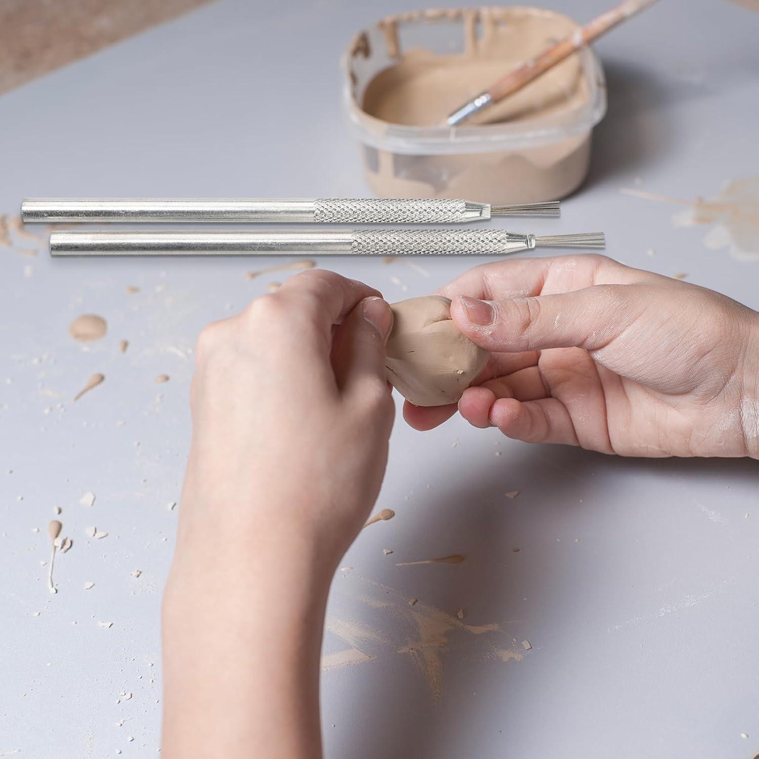 Juego de 2 herramientas de aguja HSYMQ para arcilla