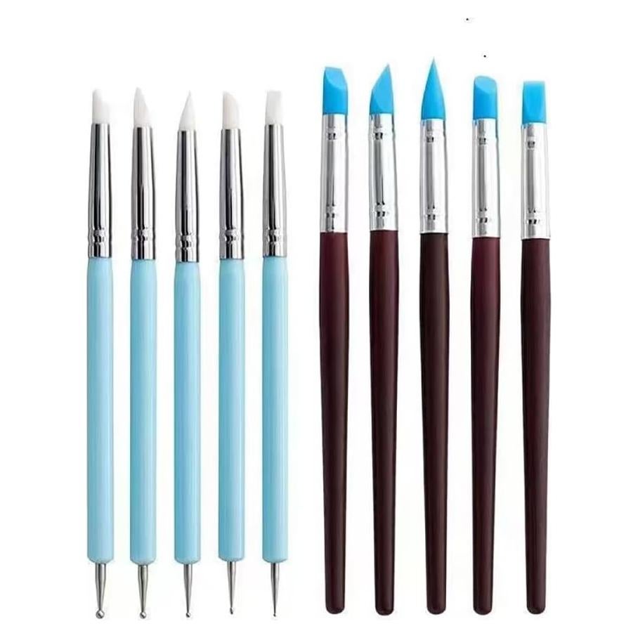 Herramientas de Escultura de Arcilla YAMHOHO 10 Piezas Silicona