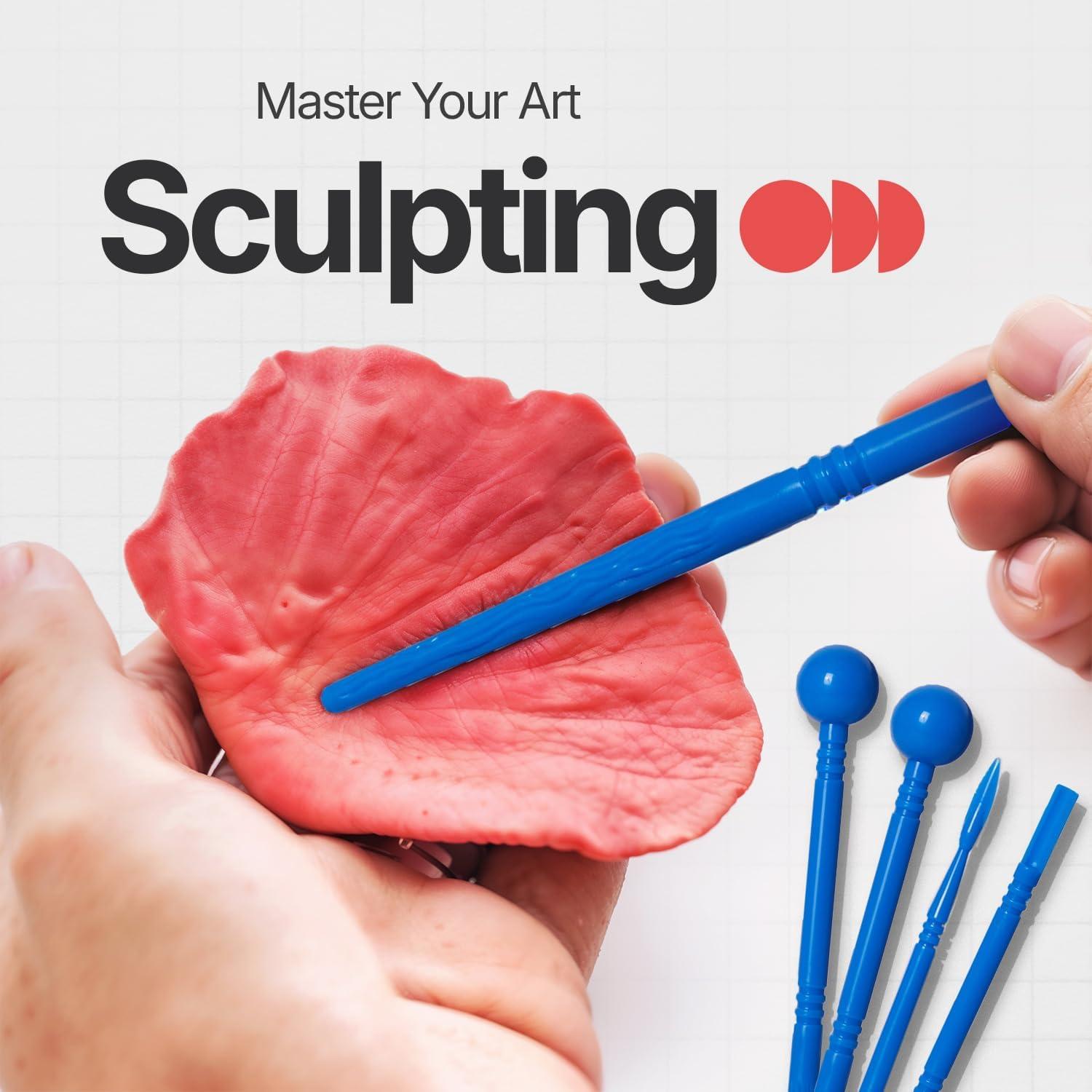 Juego de Herramientas de Arcilla WuMakes 19 Piezas Livianas