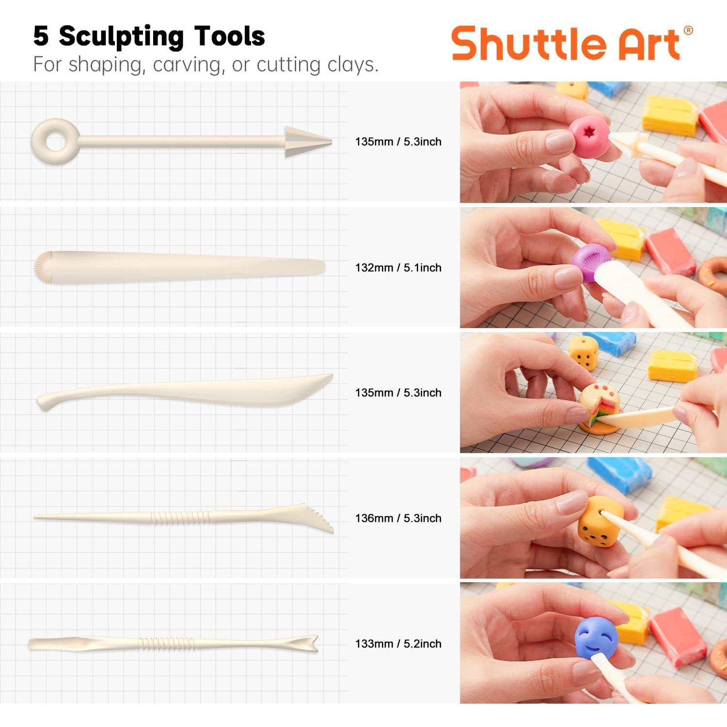 Kit de Arcilla Polimérica Shuttle Art 117 Piezas 95 Colores