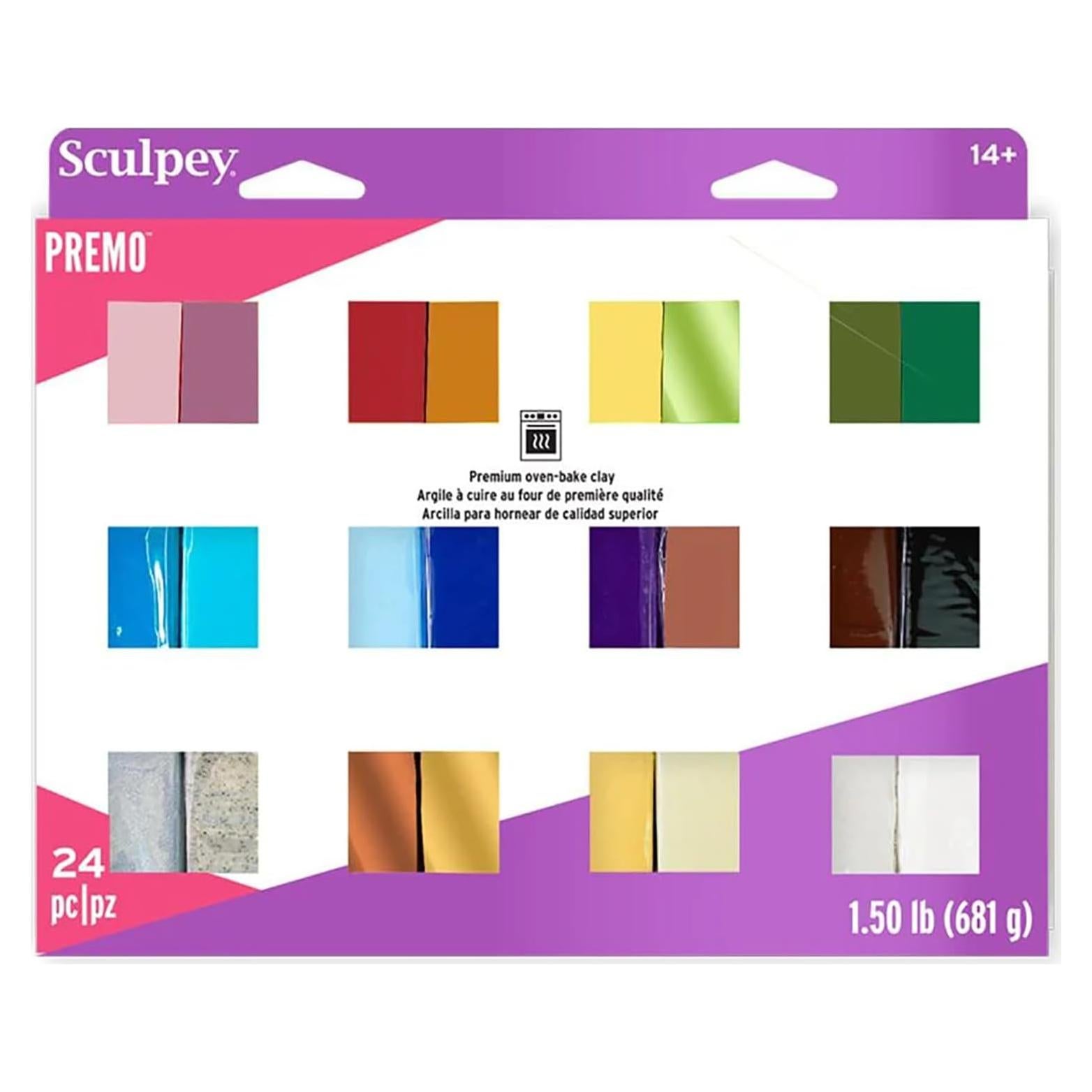 Sculpey Premo 24 Colores Arcilla Polimérica Horneable 0.78 kg