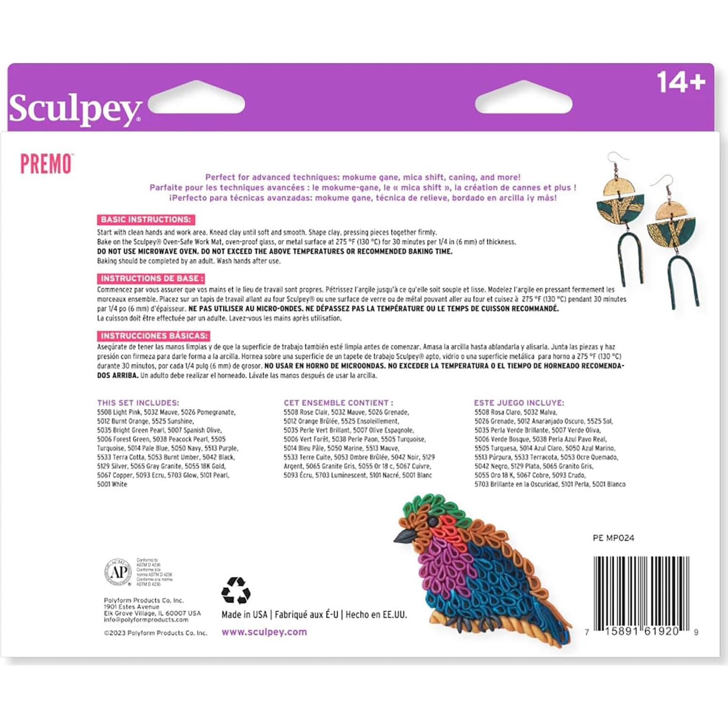 Sculpey Premo 24 Colores Arcilla Polimérica Horneable 0.78 kg