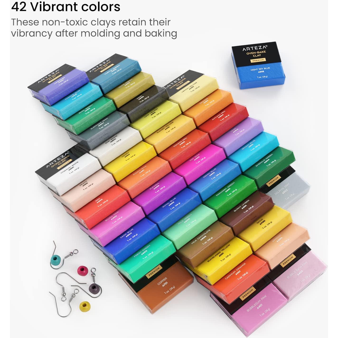 Kit de Arcilla Polimérica ARTEZA 42 Colores + 5 Herramientas