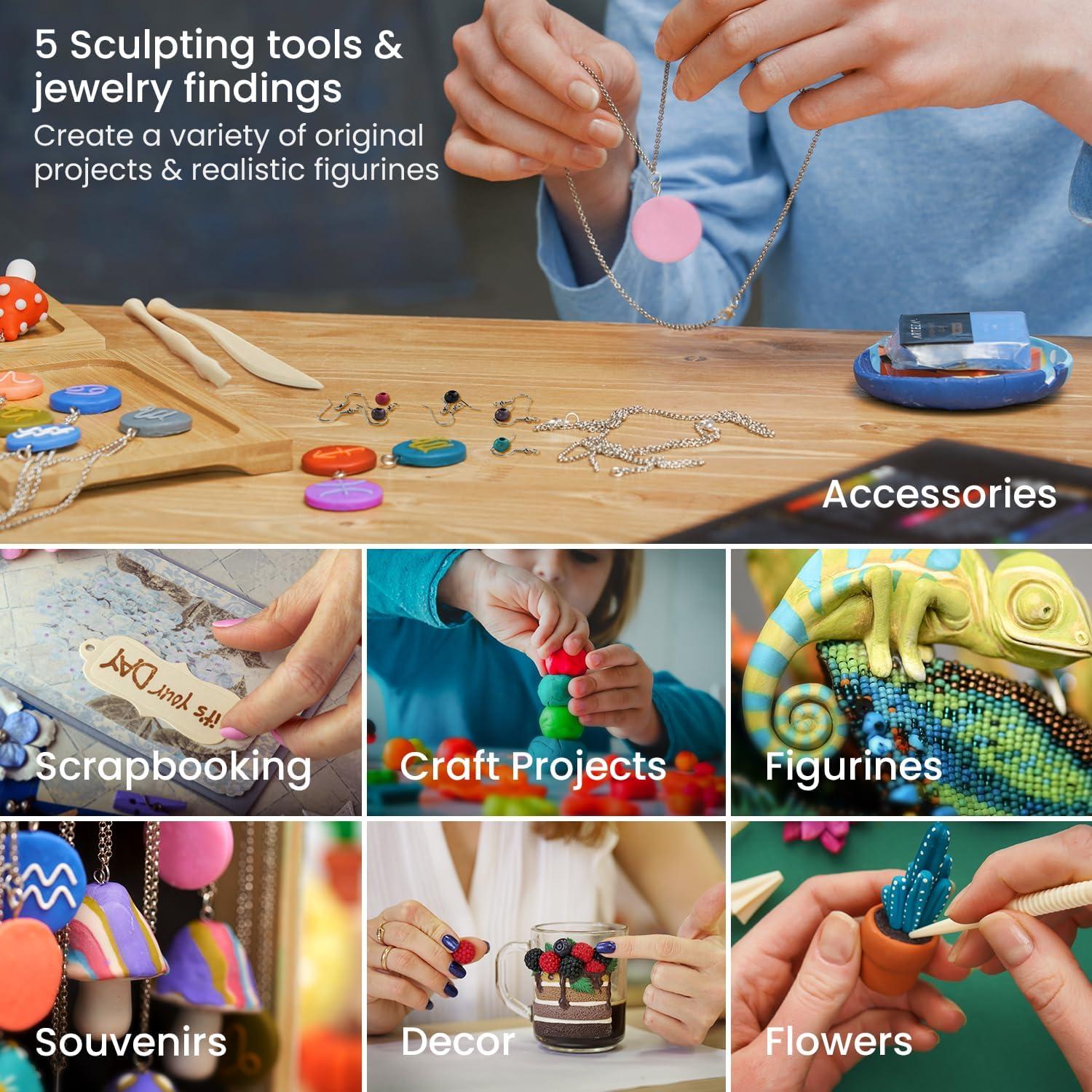 Kit de Arcilla Polimérica ARTEZA 42 Colores + 5 Herramientas