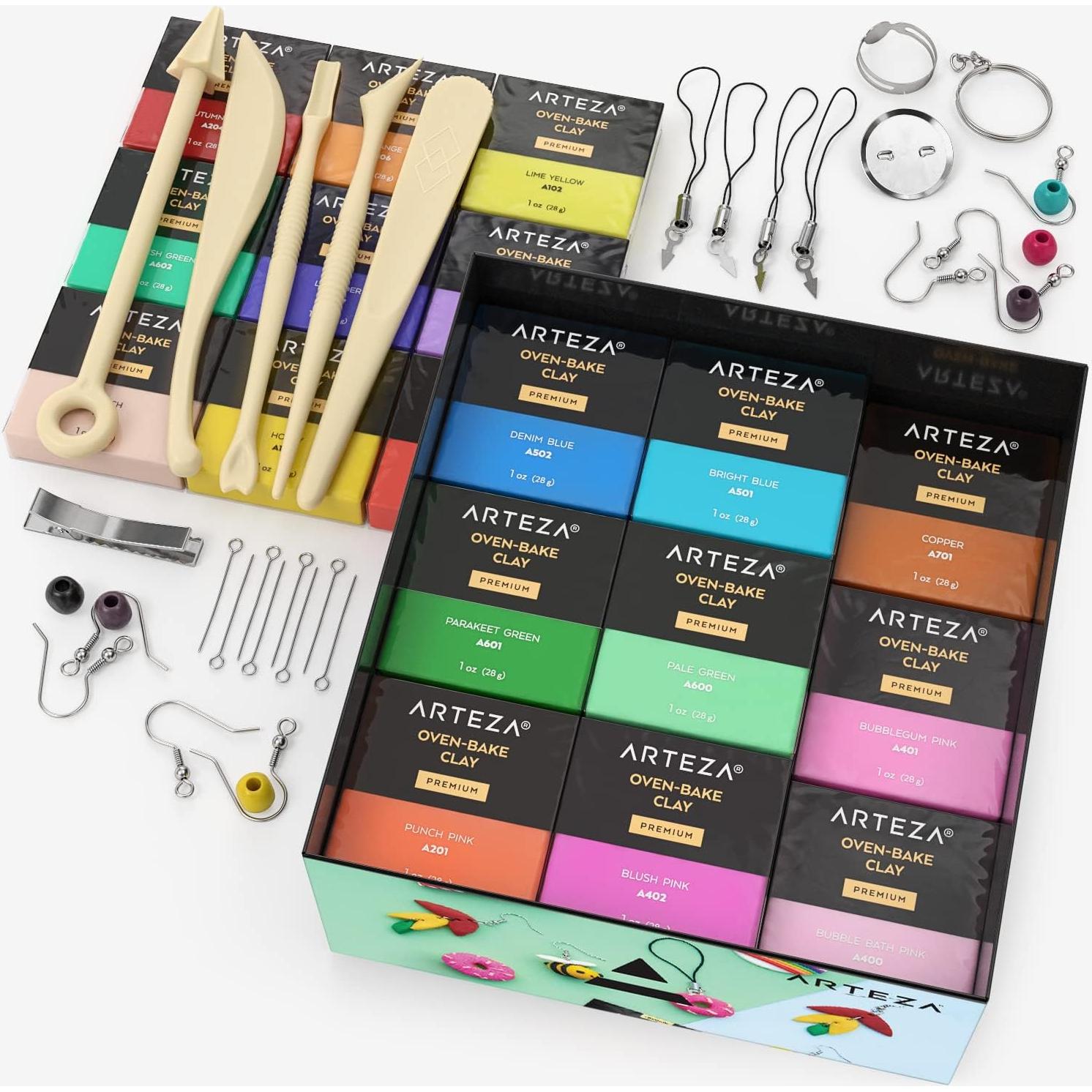 Kit de Arcilla Polimérica ARTEZA 42 Colores + 5 Herramientas