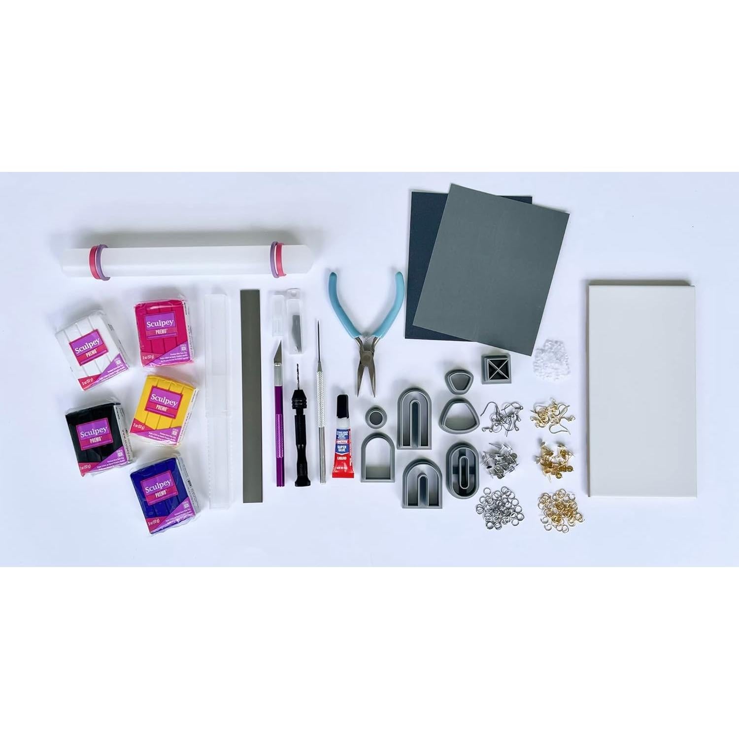 Kit de Aretes de Arcilla Polimérica The Clayful Co - 40 Pares