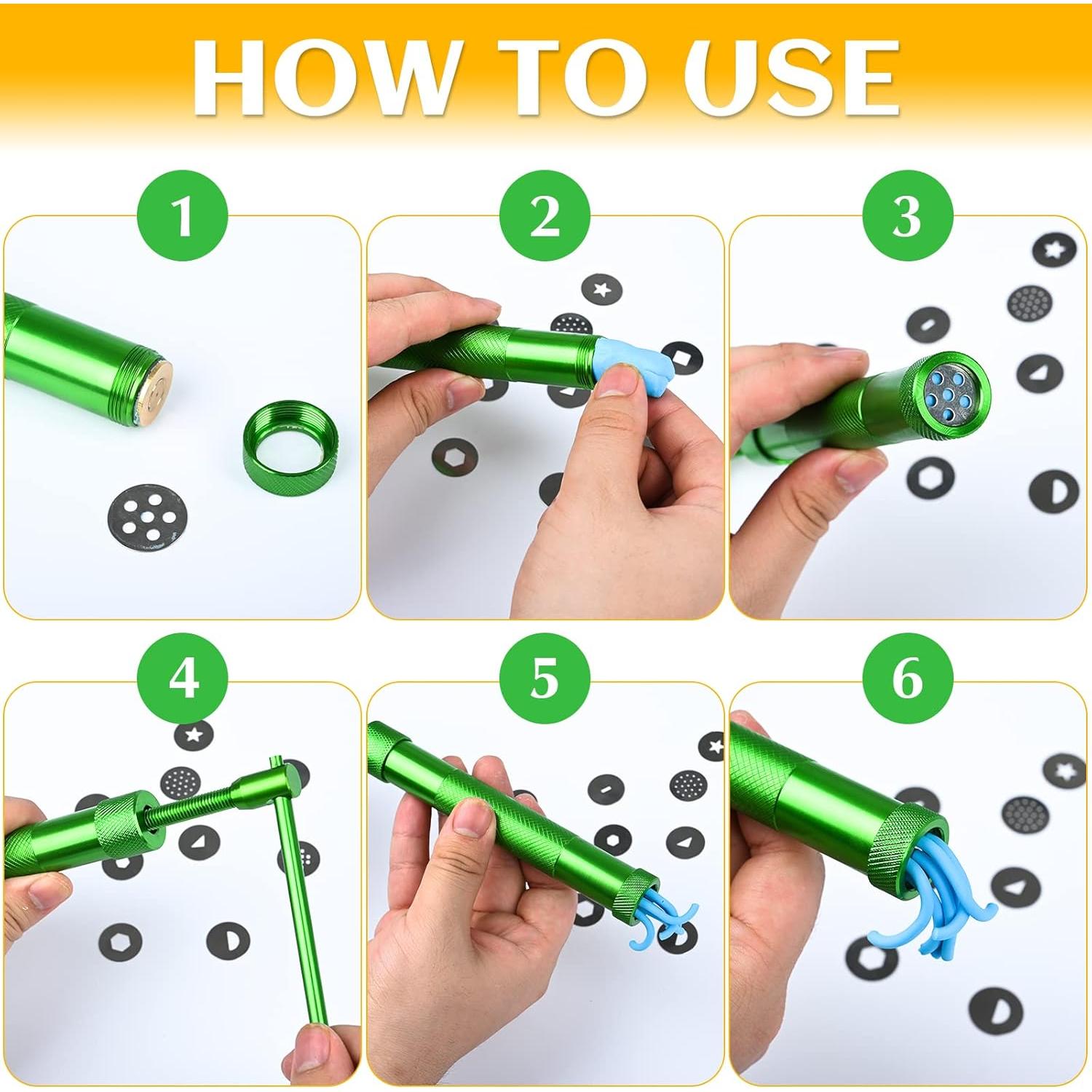 Juego de Herramientas de Extrusión de Arcilla Yoiemivy 45 Piezas