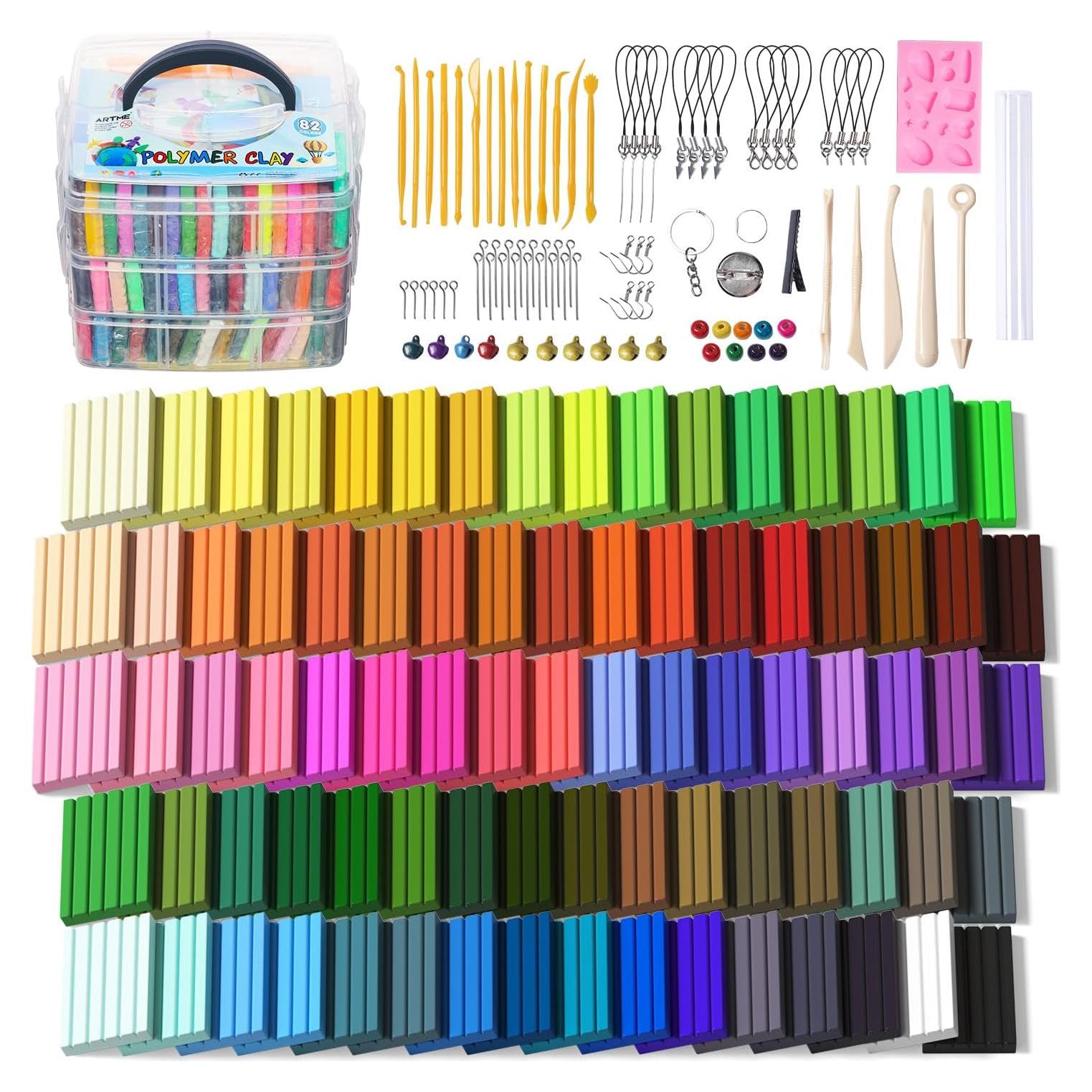 Kit de Arcilla Polimérica ARTME 82 Colores No Tóxica 2.14 kg