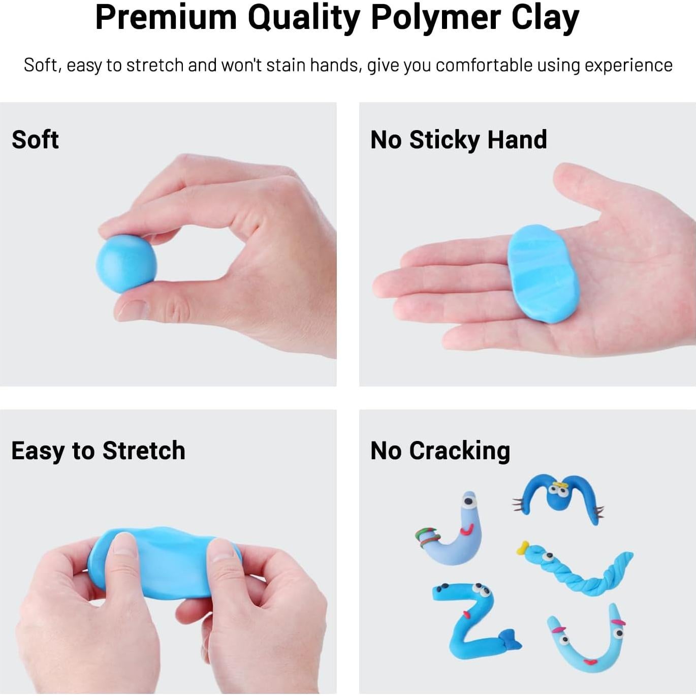 Kit de Arcilla Polimérica ARTME 82 Colores No Tóxica 2.14 kg