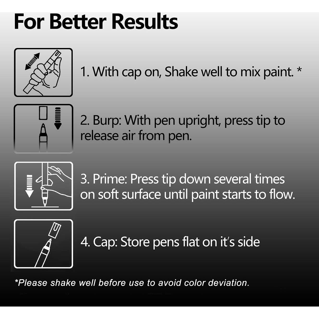 Marcadores de Pintura Acrílica TFIVE - 2 Pcs Punta Fina 0.7mm