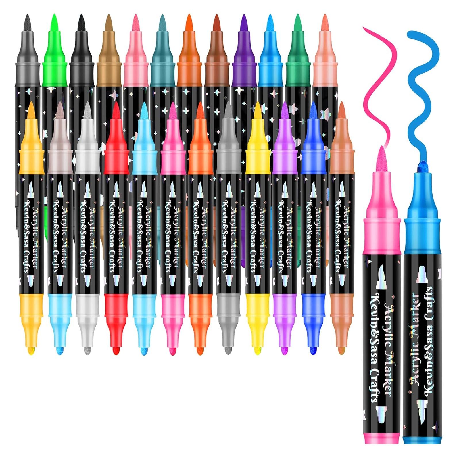 Juego de 24 Marcadores Acrílicos KEVIN&SASA CRAFTS Multicolor