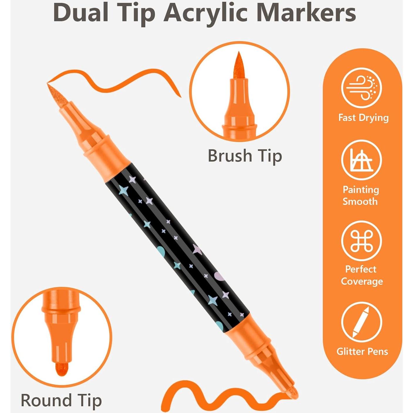 Juego de 24 Marcadores Acrílicos KEVIN&SASA CRAFTS Multicolor