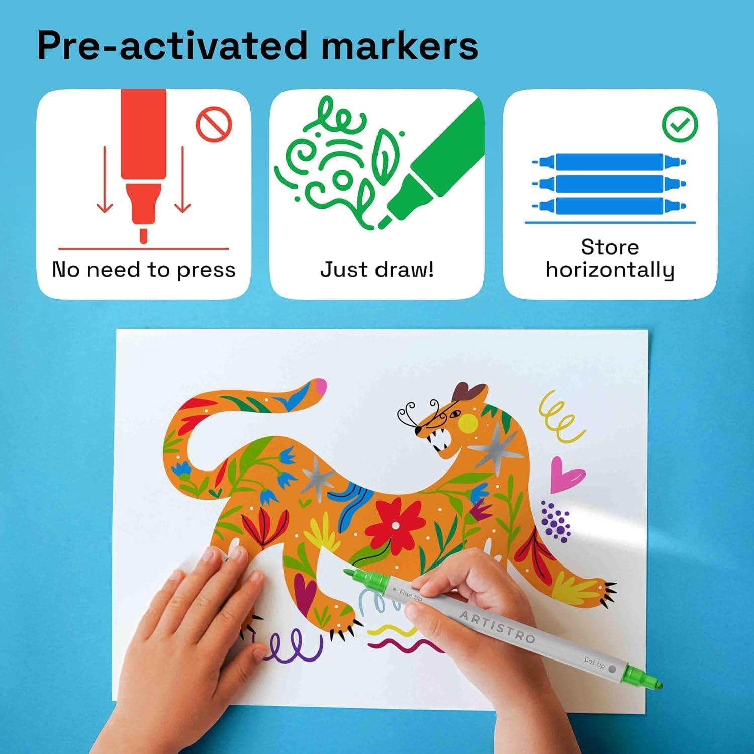 Marcadores de Pintura Acrílica Doble Punta ARTISTRO 2 Unidades