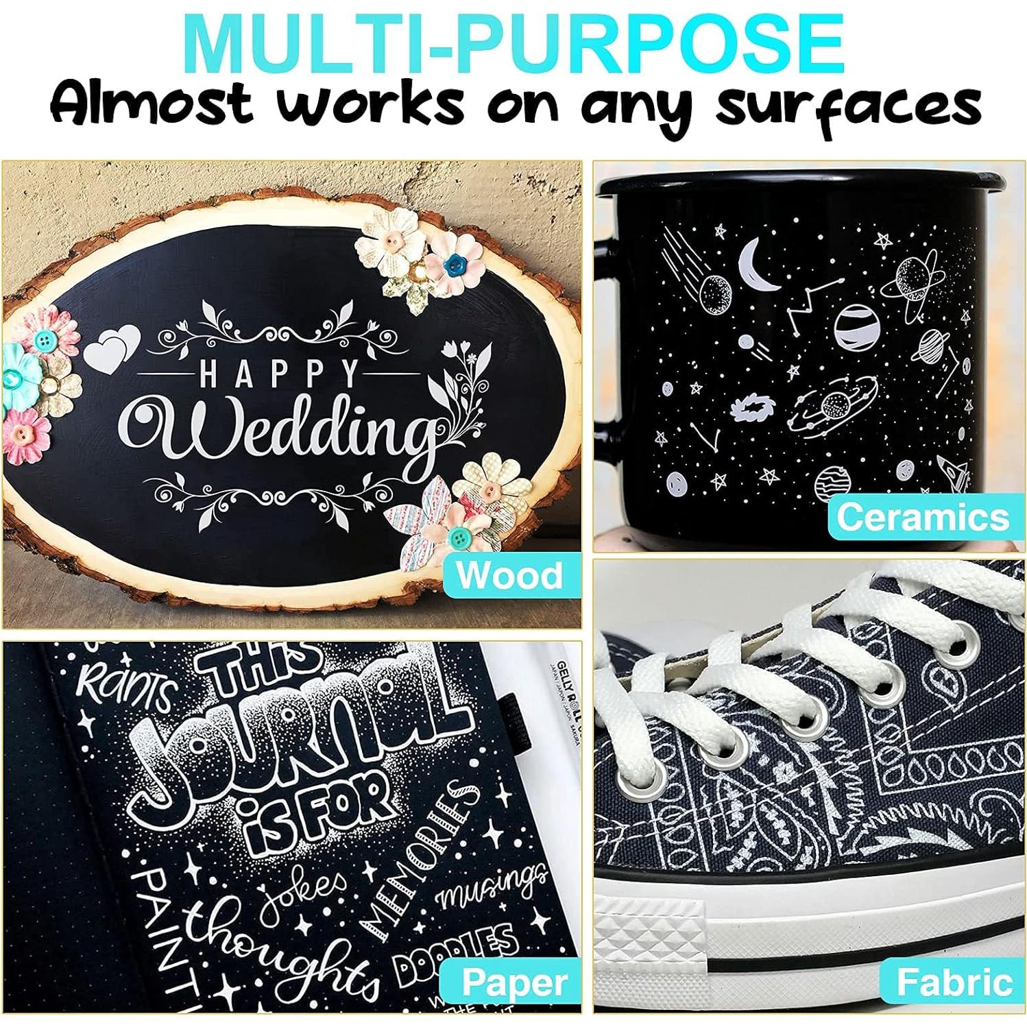 Marcadores de Pintura Acrílica Blanca AKARUED - 8 Unidades 0.7mm