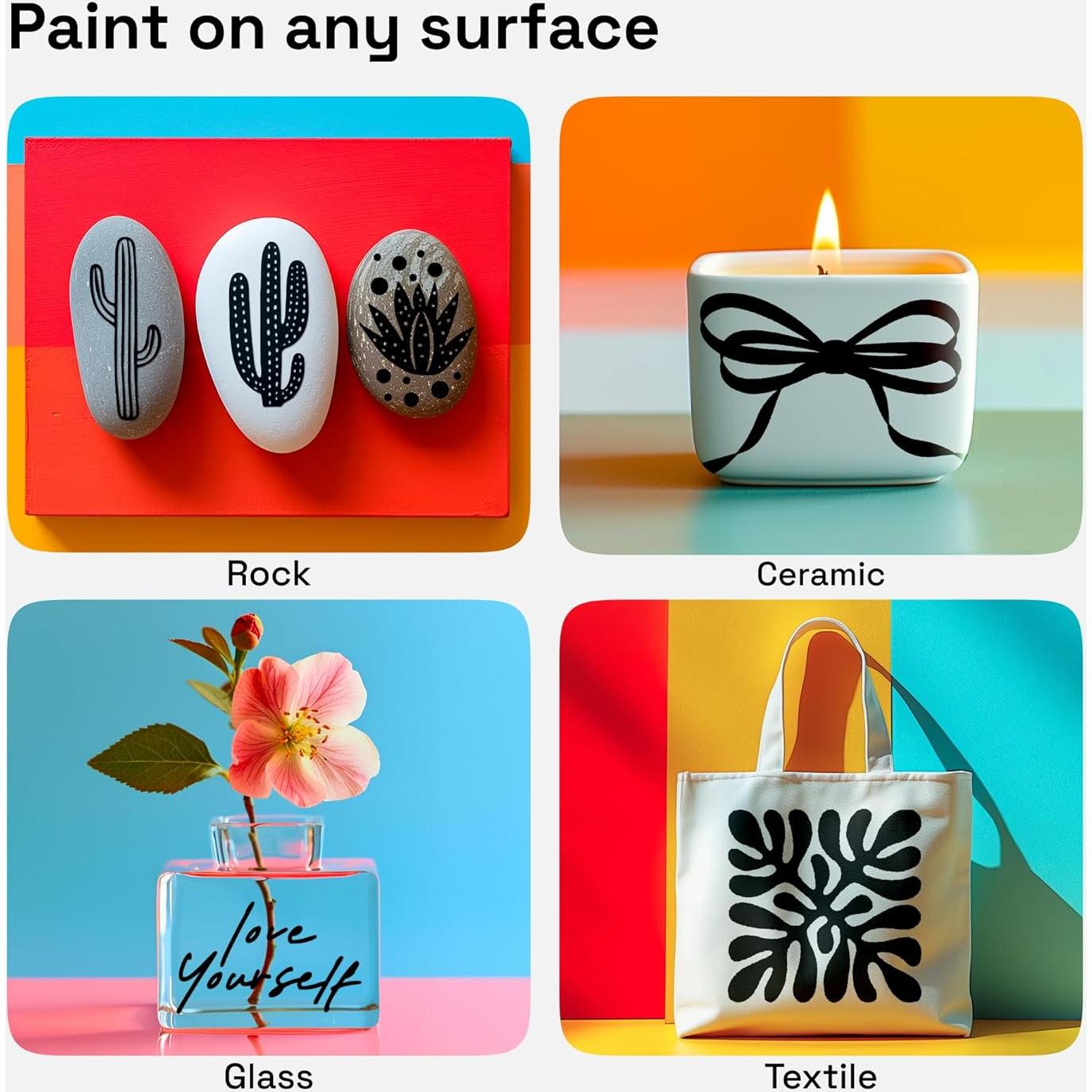 Marcadores de Pintura Acrílica Doble Punta ARTISTRO 5 Unidades