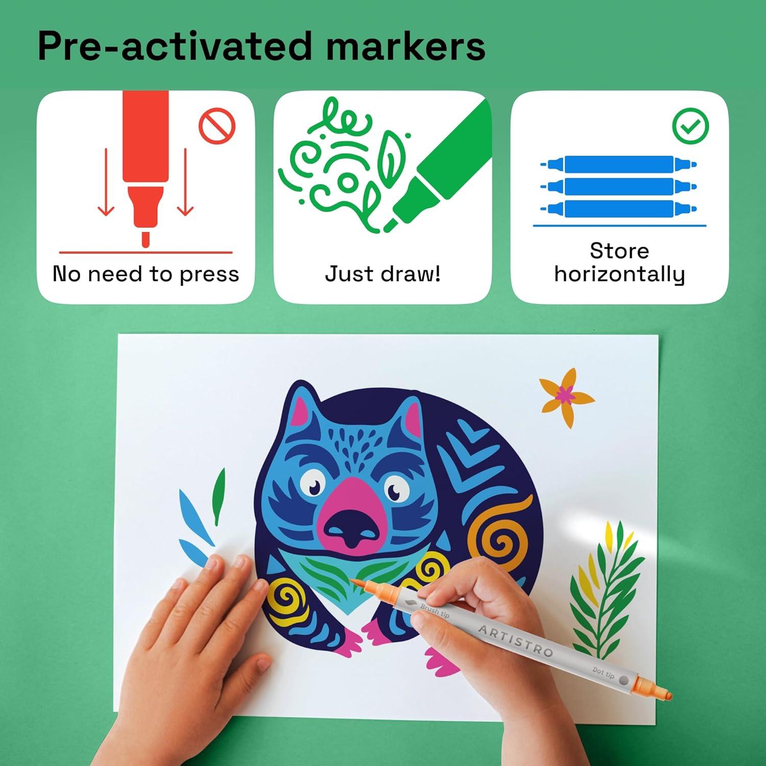 Marcadores de Pintura Acrílica ARTISTRO 24 Piezas Doble Punta