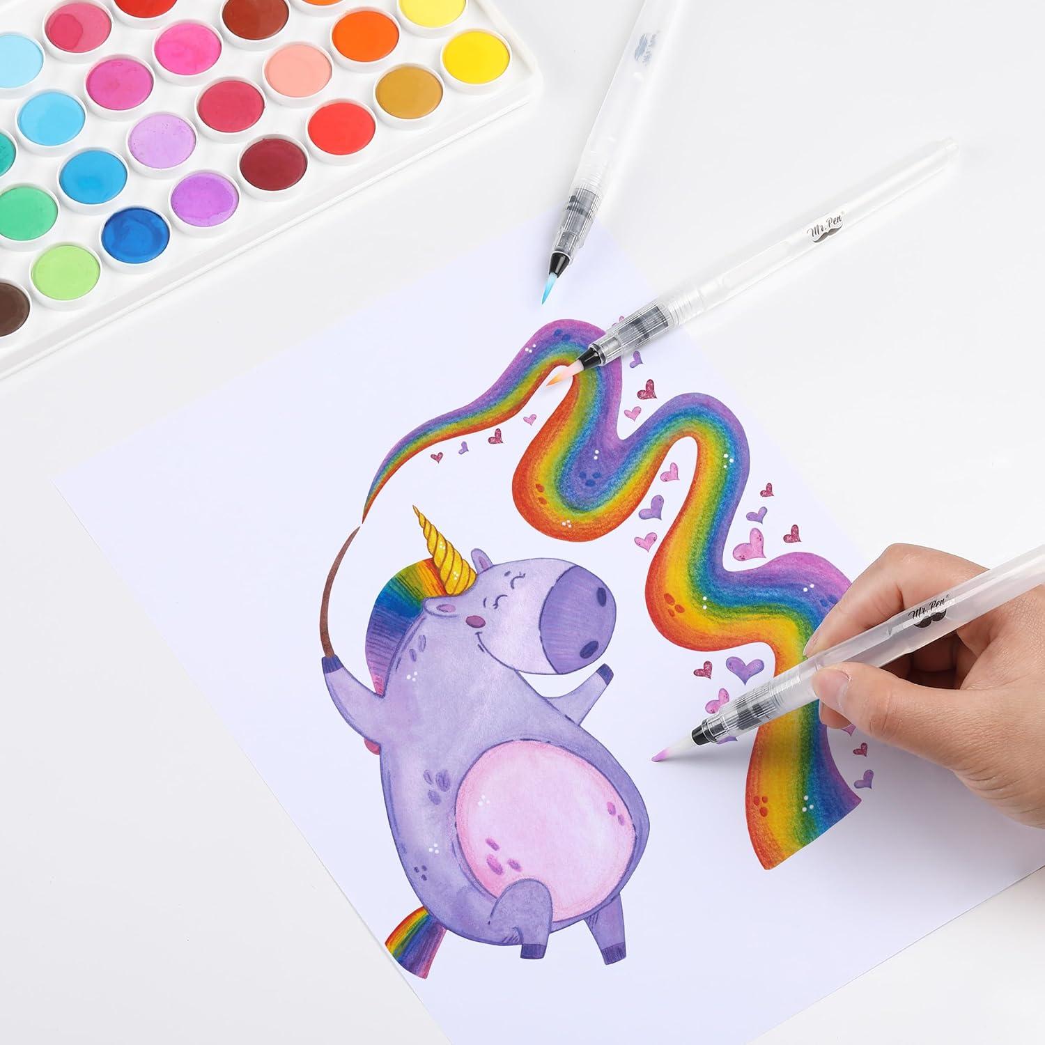 Marcadores de Pincel Acuarelables Mr. Pen Set de 3 Multicolor